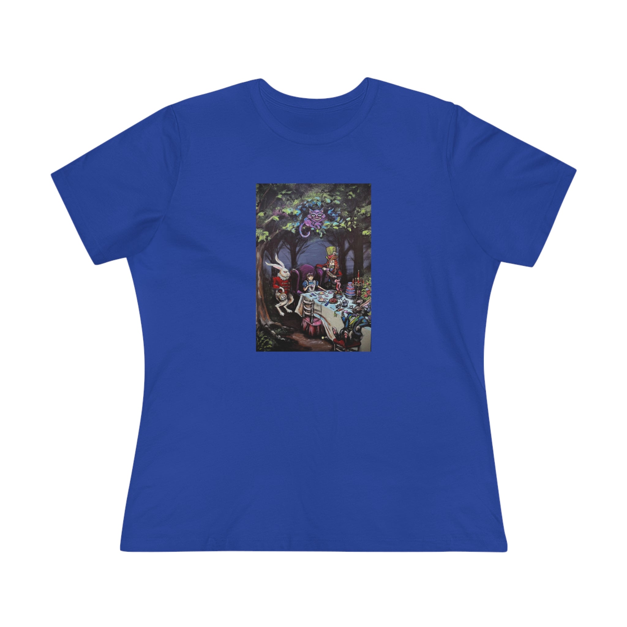 Scared & Alone "Mad Hatter's Tea Party" by Richard-Lael Lillard Women's Premium Gallery Tee