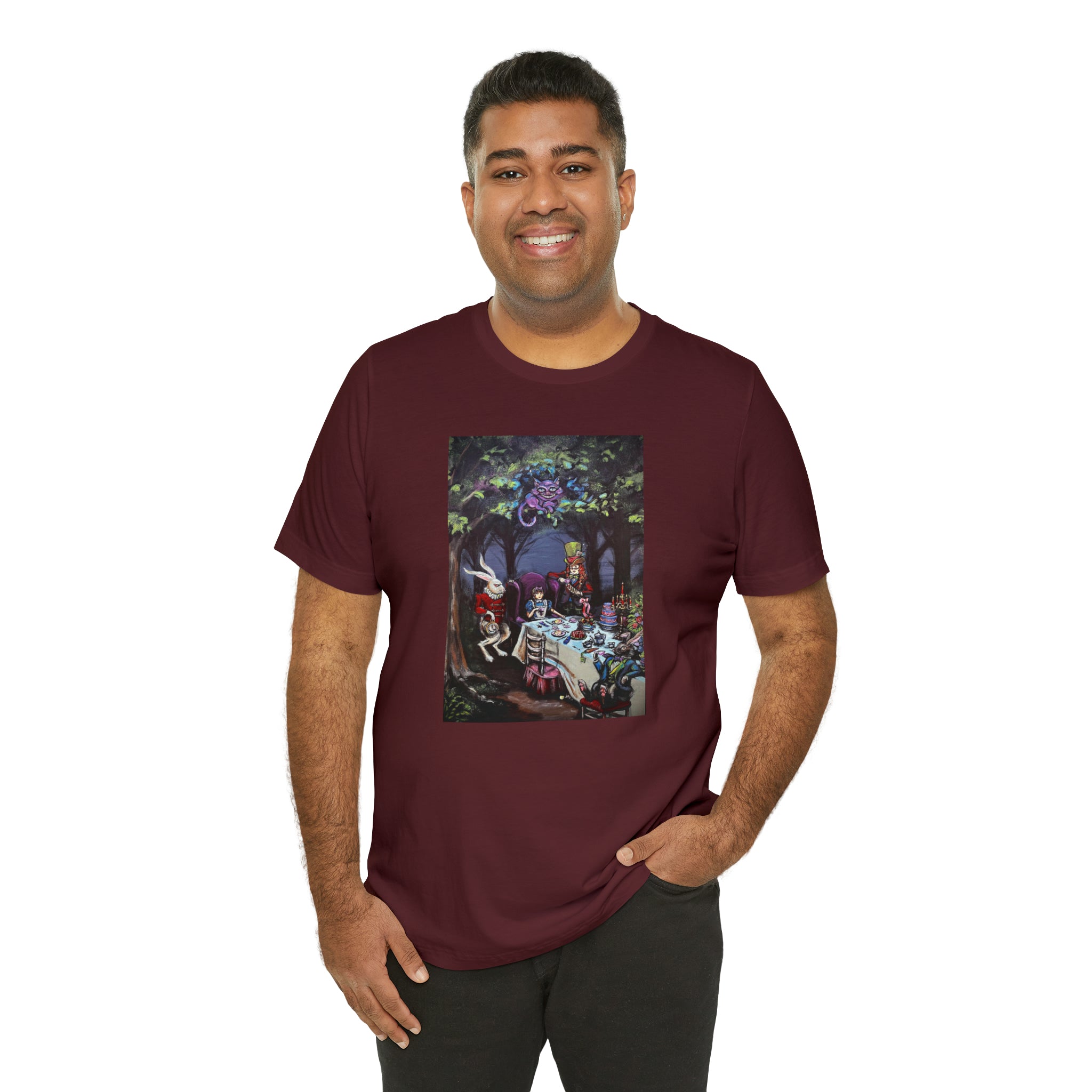 Scared & Alone Richard Lael's "Mad Hatter's Tea Party" Unisex Gallery Tee