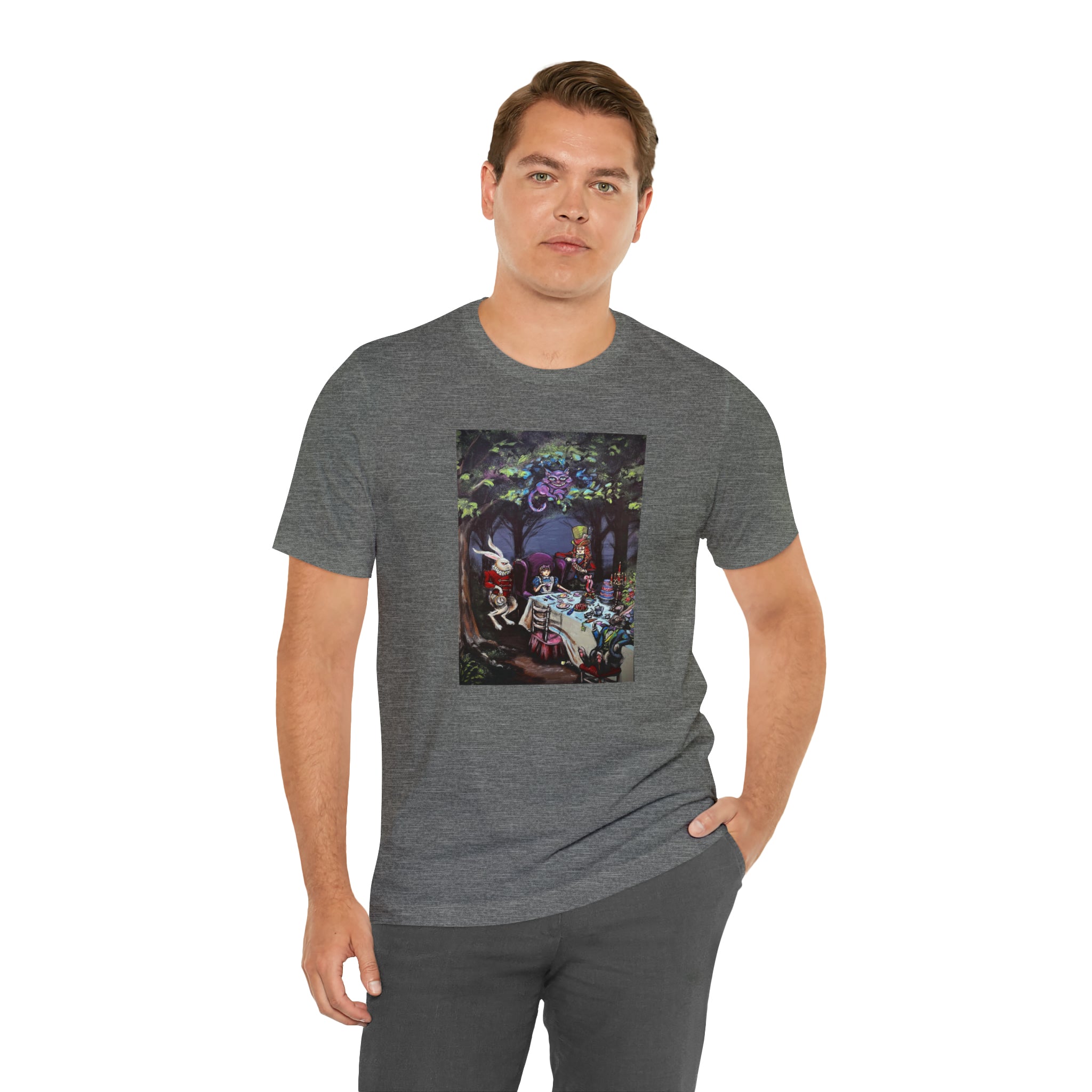 Scared & Alone Richard Lael's "Mad Hatter's Tea Party" Unisex Gallery Tee