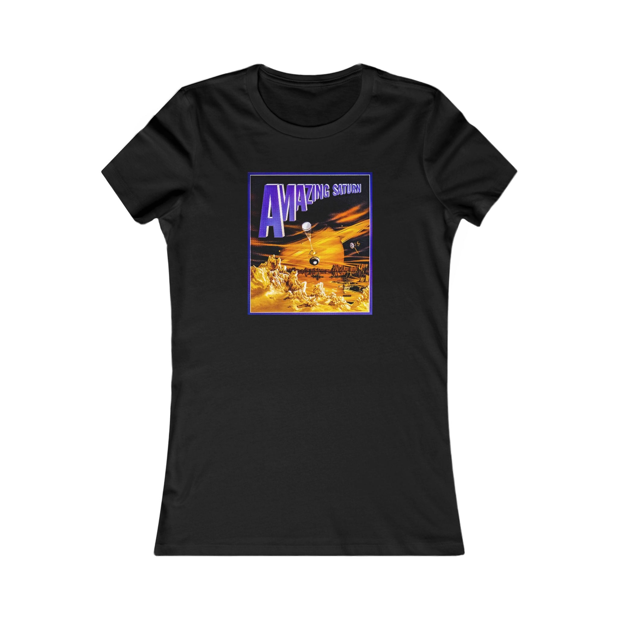 Amazing Saturn Women's Fitted Tee - Space Exploration