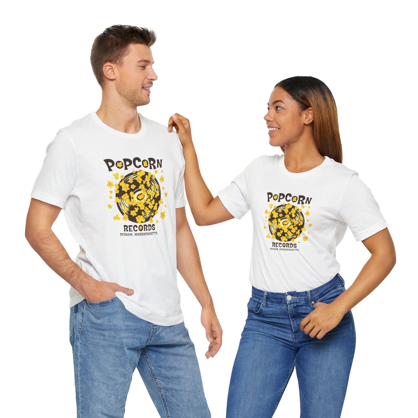 Popcorn Records Unisex Jersey Short Sleeve Tee