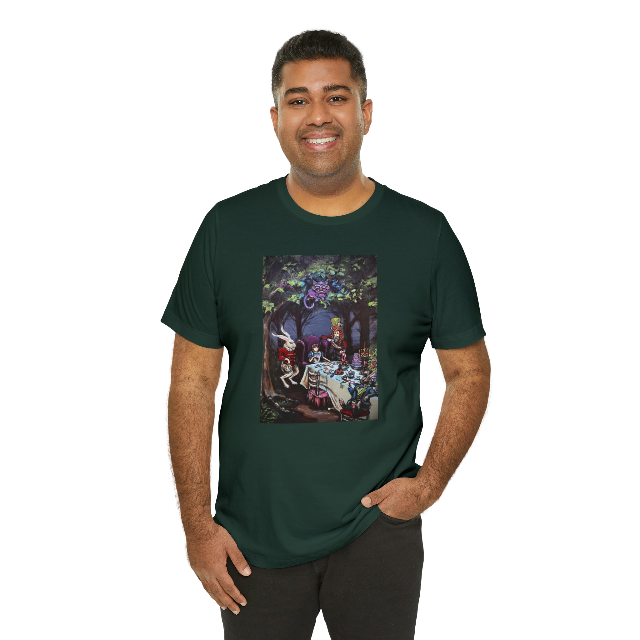 Scared & Alone Richard Lael's "Mad Hatter's Tea Party" Unisex Gallery Tee