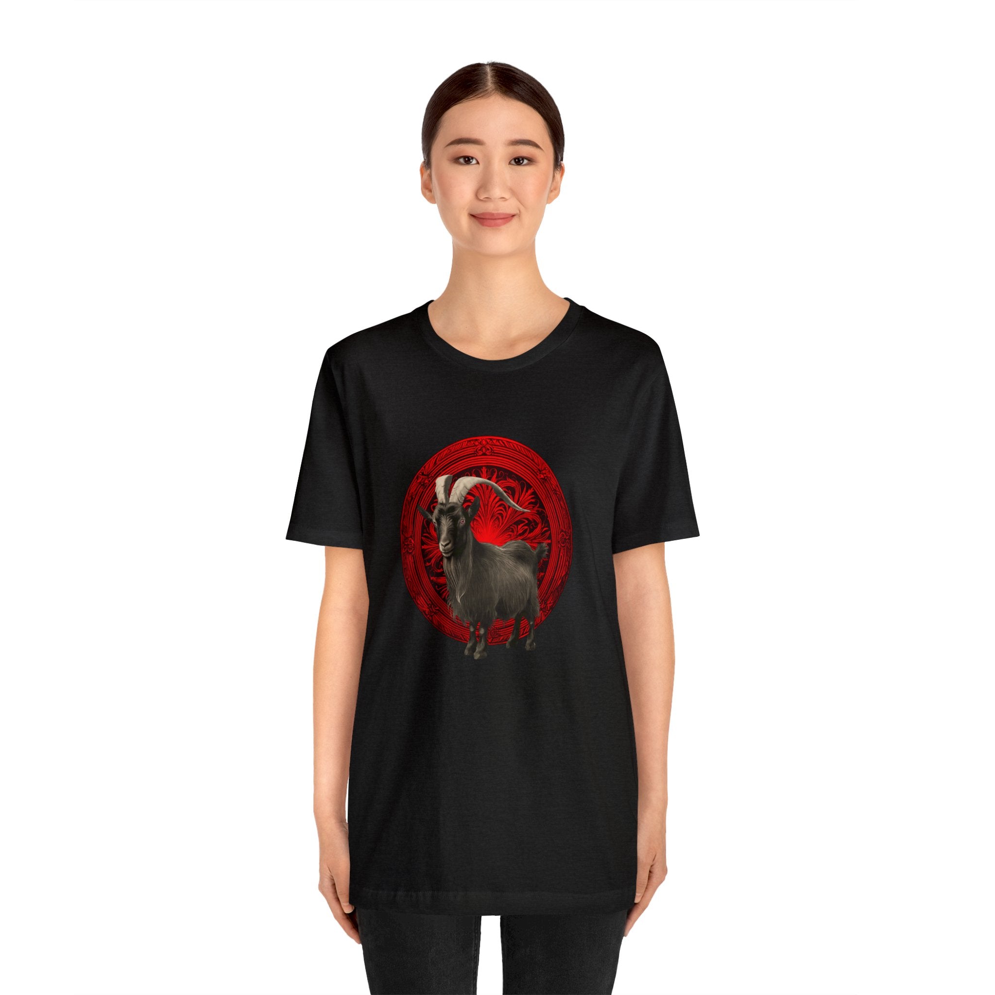 The Witch's Movie Coven "Movie Goat Red" Unisex Jersey Short Sleeve Tee
