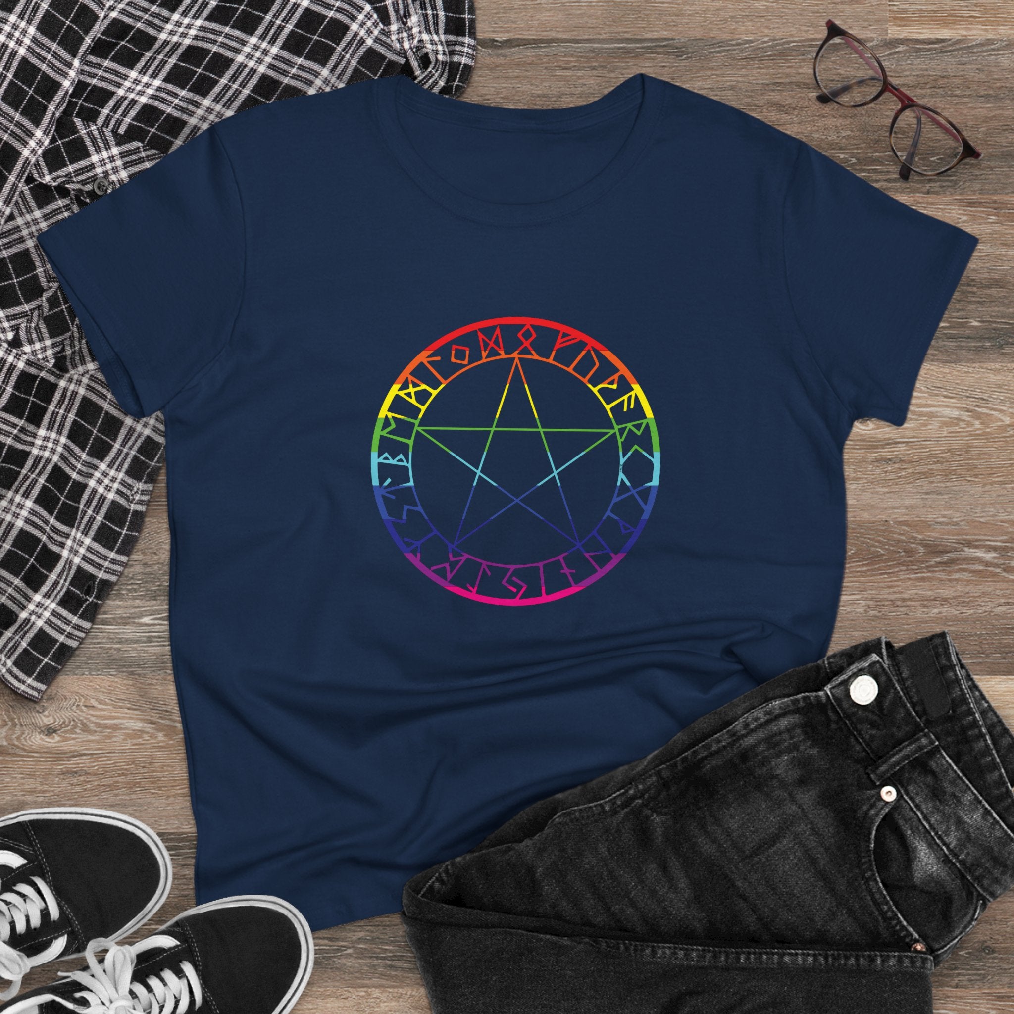 Spellcaster Women's Easy Tee - Rainbow Witch
