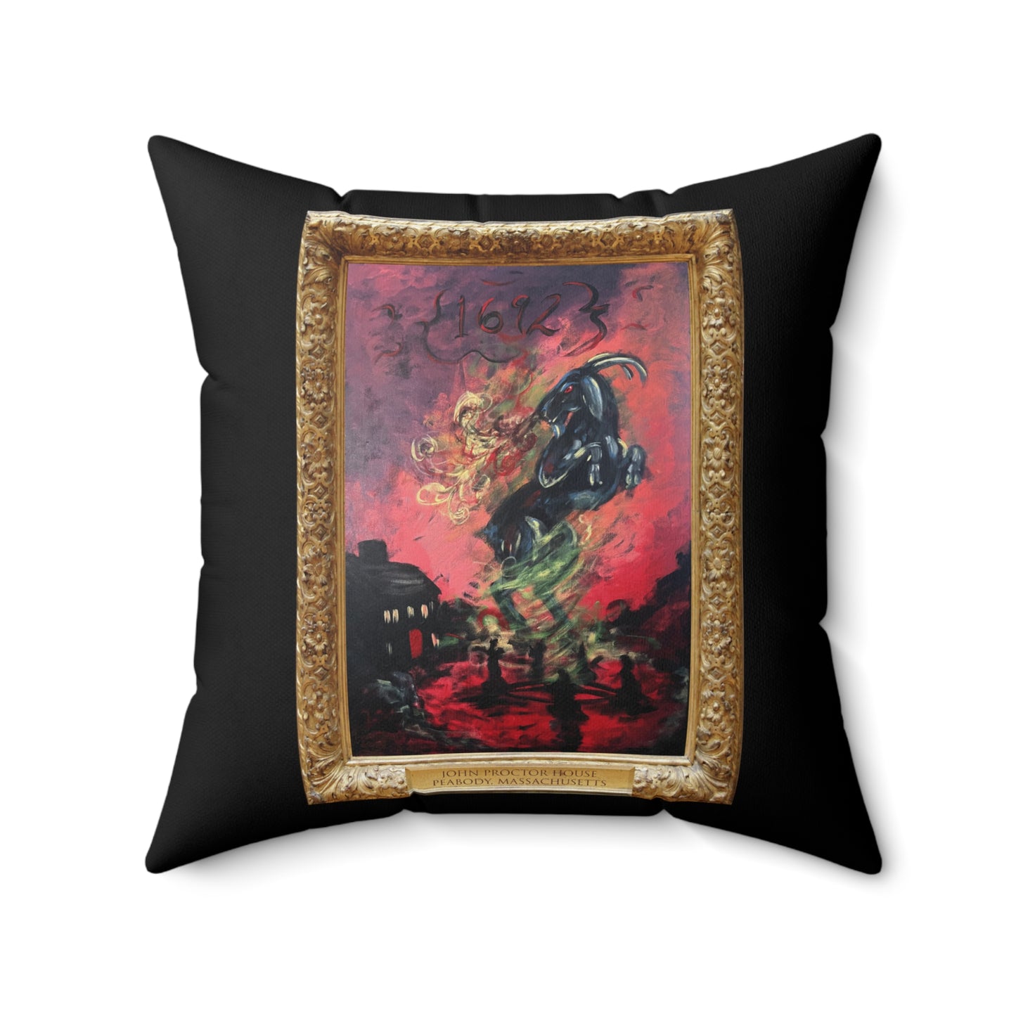 Scared & Alone Richard-Lael's "The Proctor House" Gallery Cloth Square Pillow