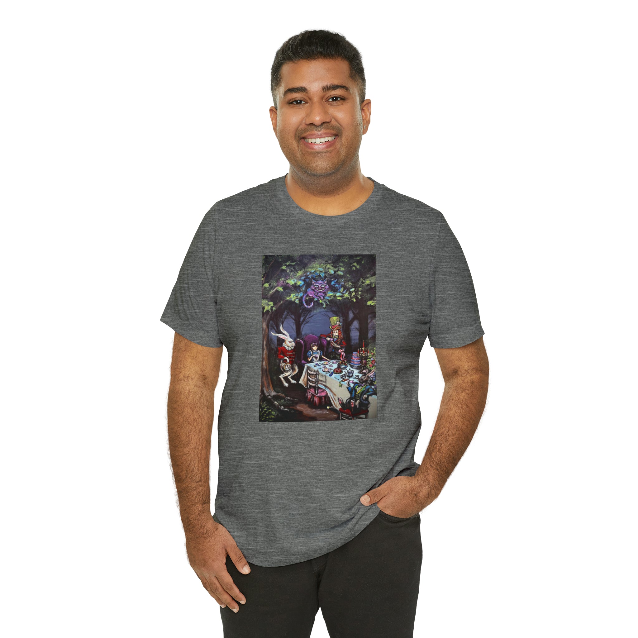 Scared & Alone Richard Lael's "Mad Hatter's Tea Party" Unisex Gallery Tee