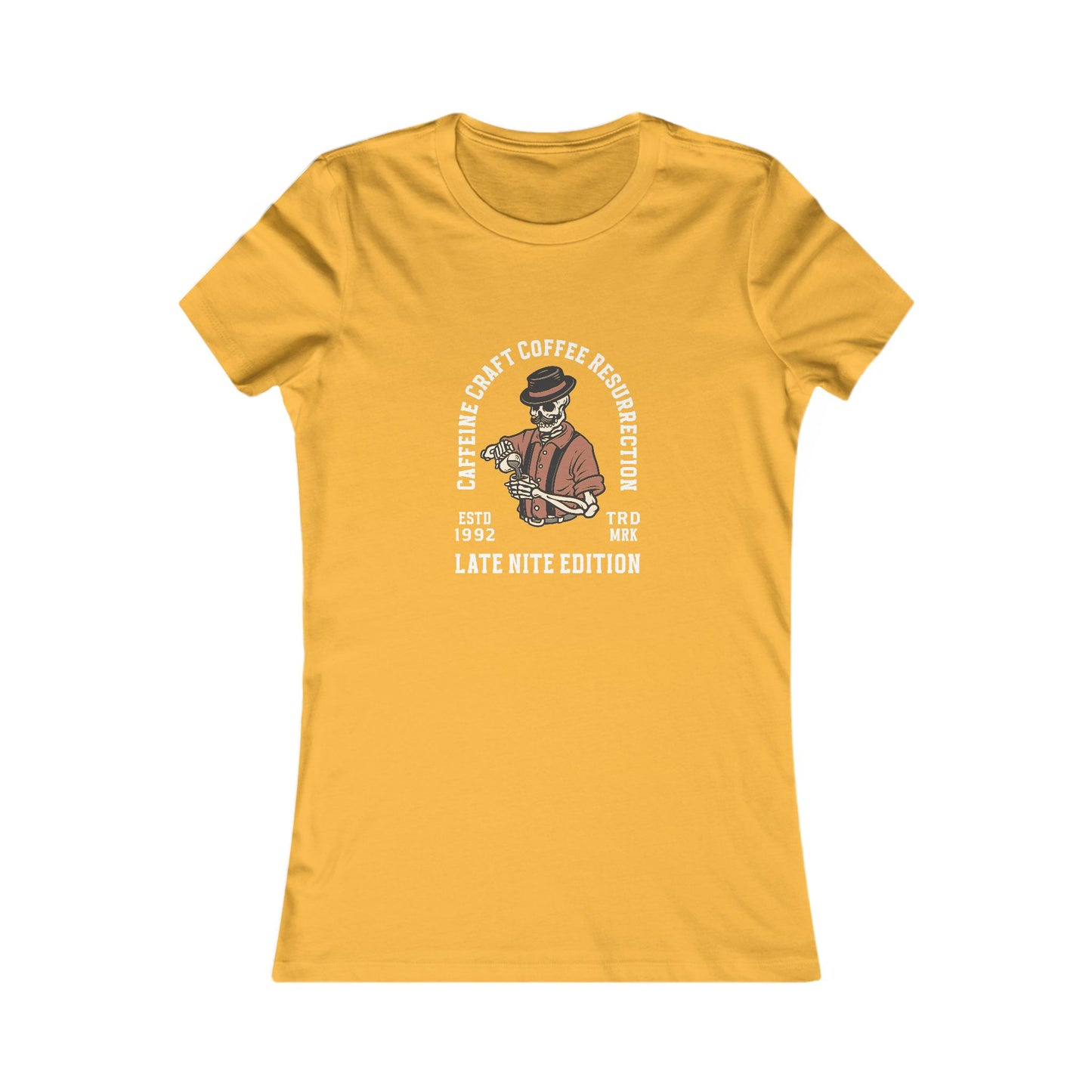 Caffeine Craft Coffee Resurrection Brand Women's Favorite Tee