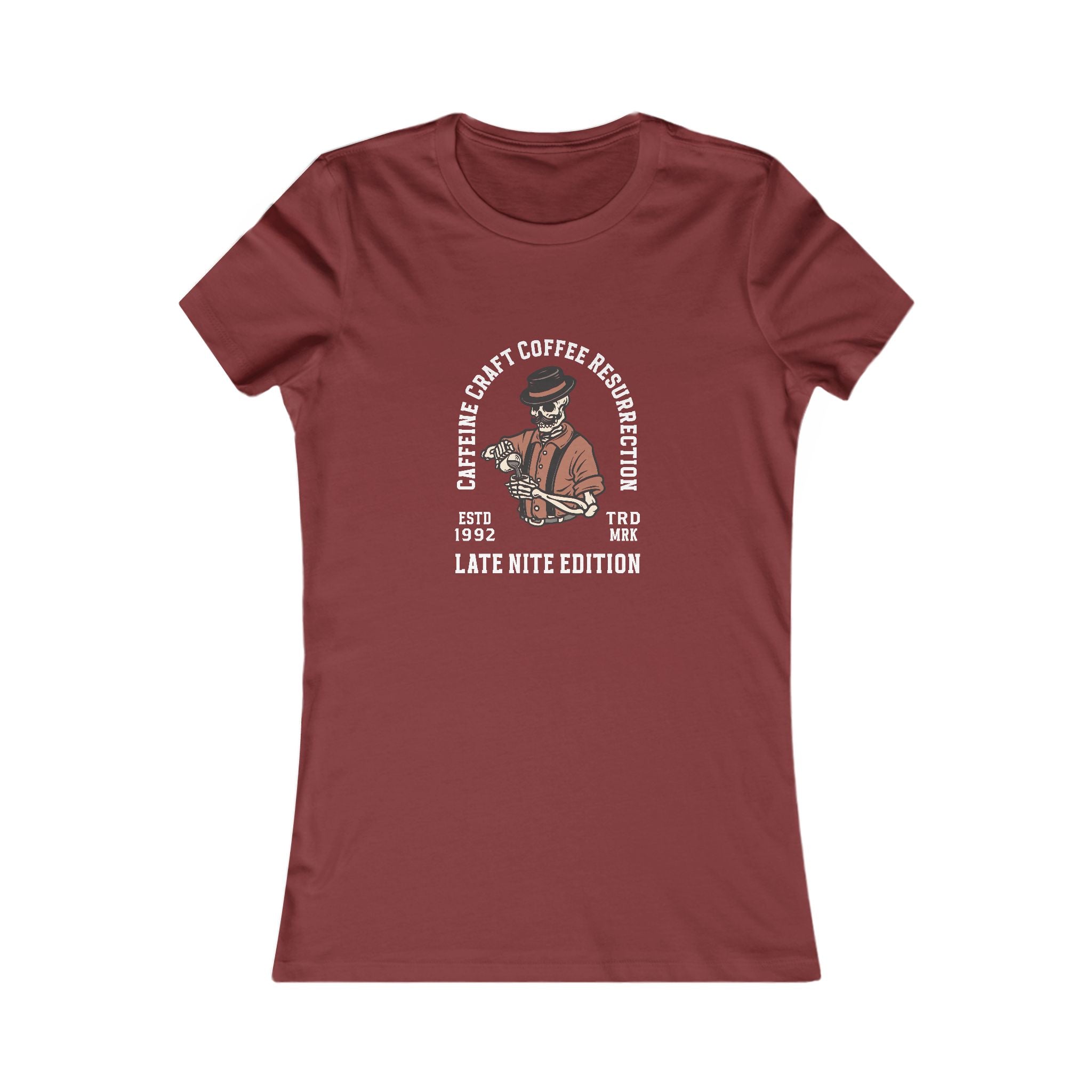 Caffeine Craft Coffee Resurrection Brand Women's Favorite Tee