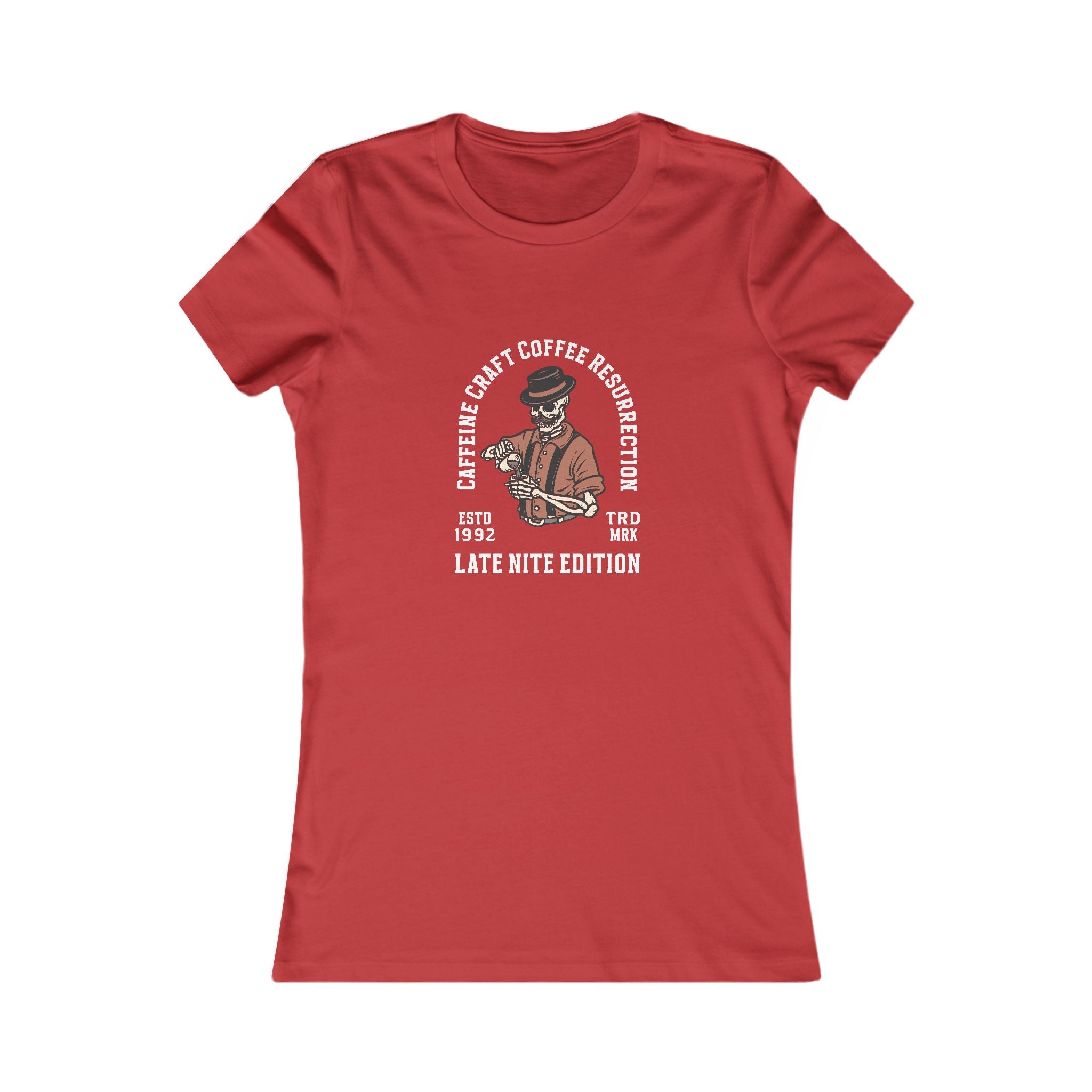 Caffeine Craft Coffee Resurrection Brand Women's Favorite Tee