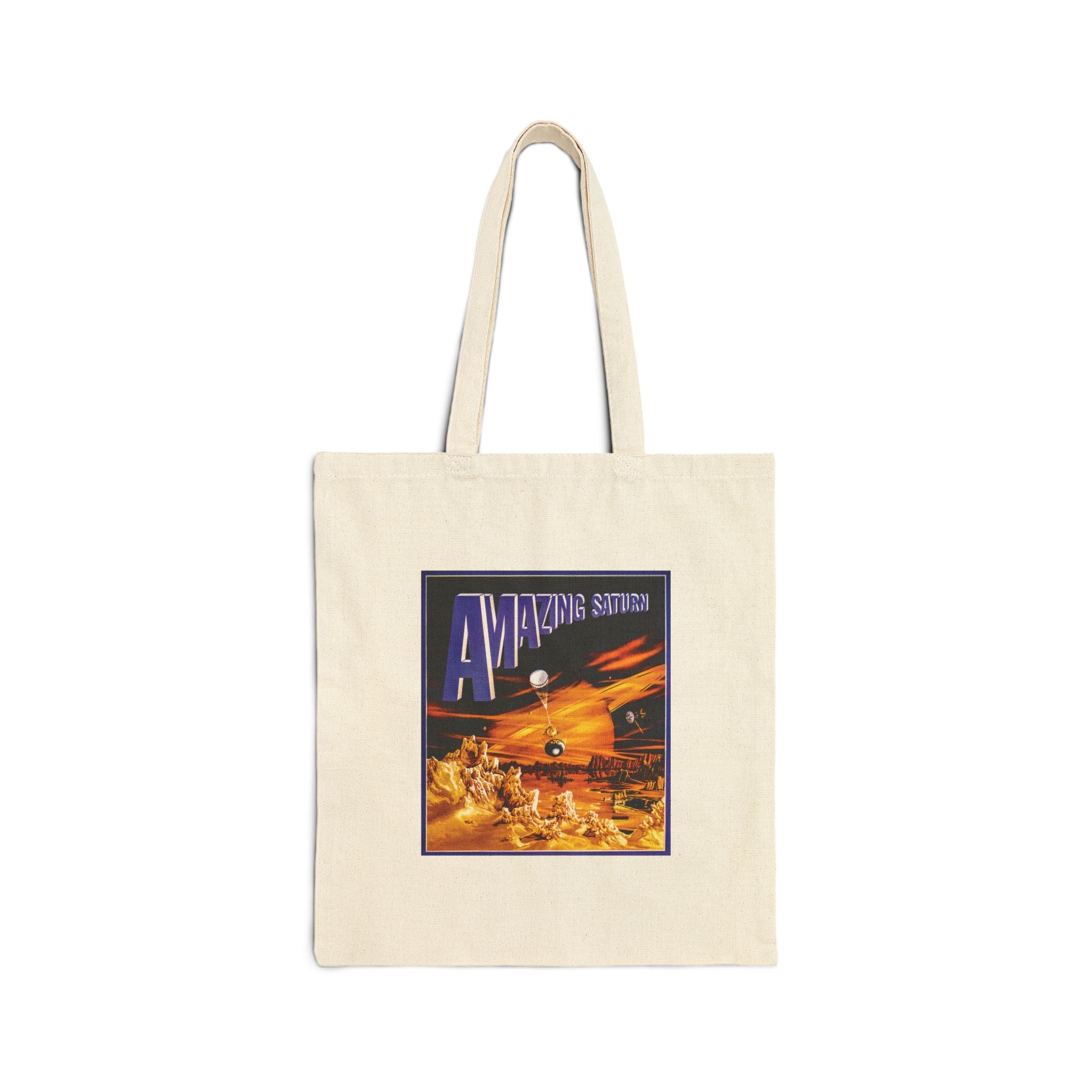 Amazing Saturn Cotton Canvas Tote Bag