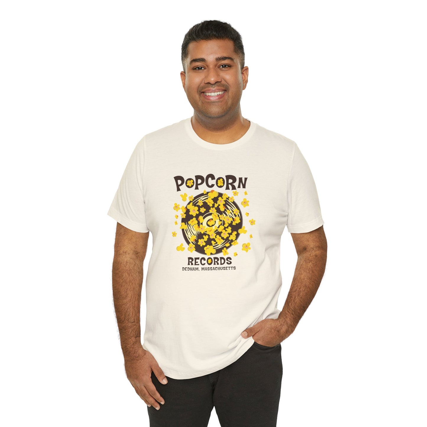 Popcorn Records Unisex Jersey Short Sleeve Tee