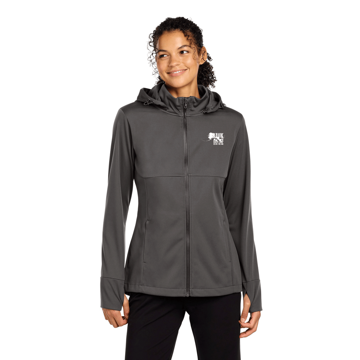 Kavik River Camp Logo Women's Hooded Soft Shell Jacket