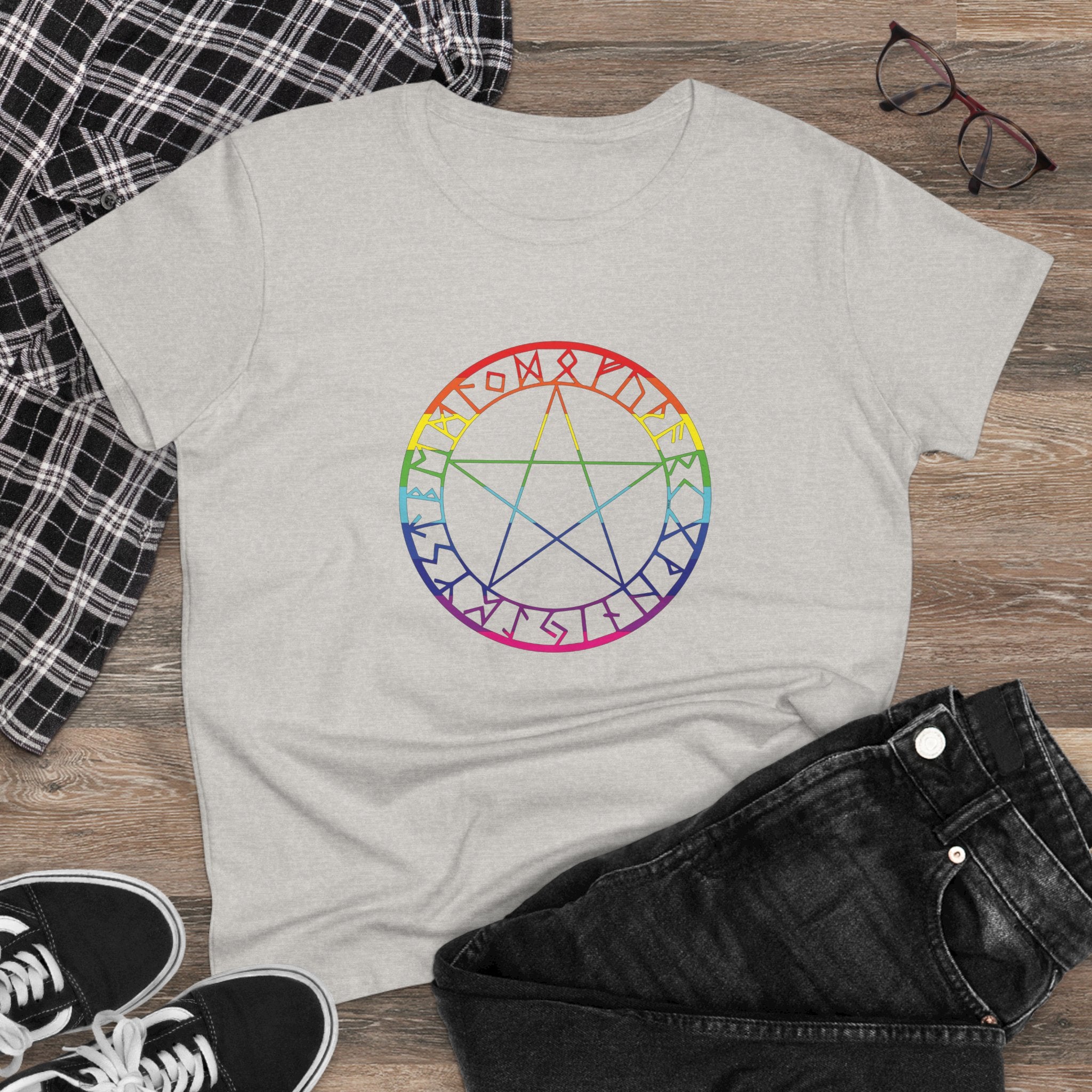 Spellcaster Women's Easy Tee - Rainbow Witch