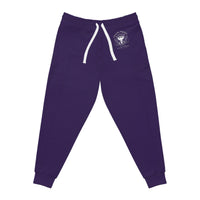 University Magickus School Emblem Athletic Joggers in Purple/Back