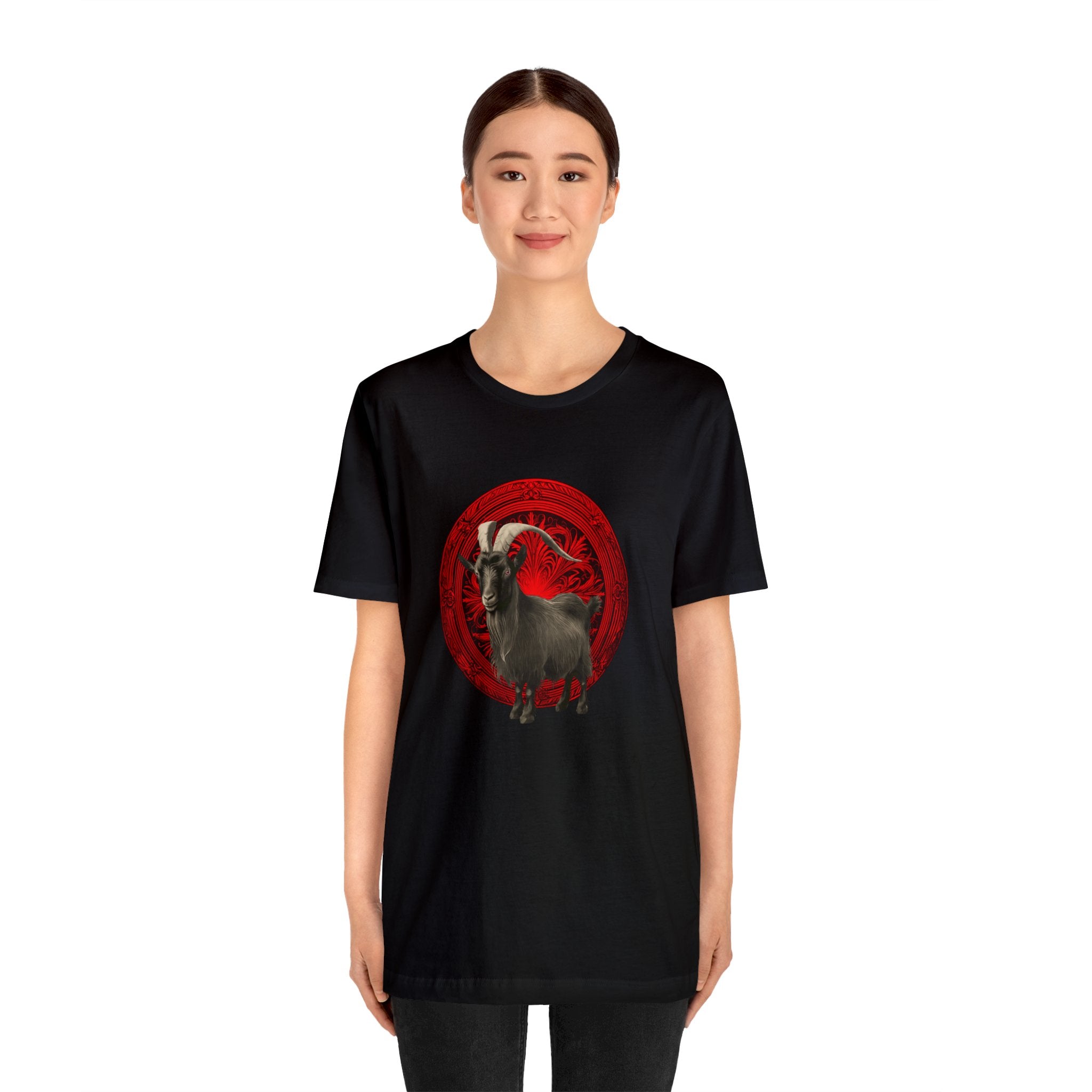 The Witch's Movie Coven "Movie Goat Red" Unisex Jersey Short Sleeve Tee
