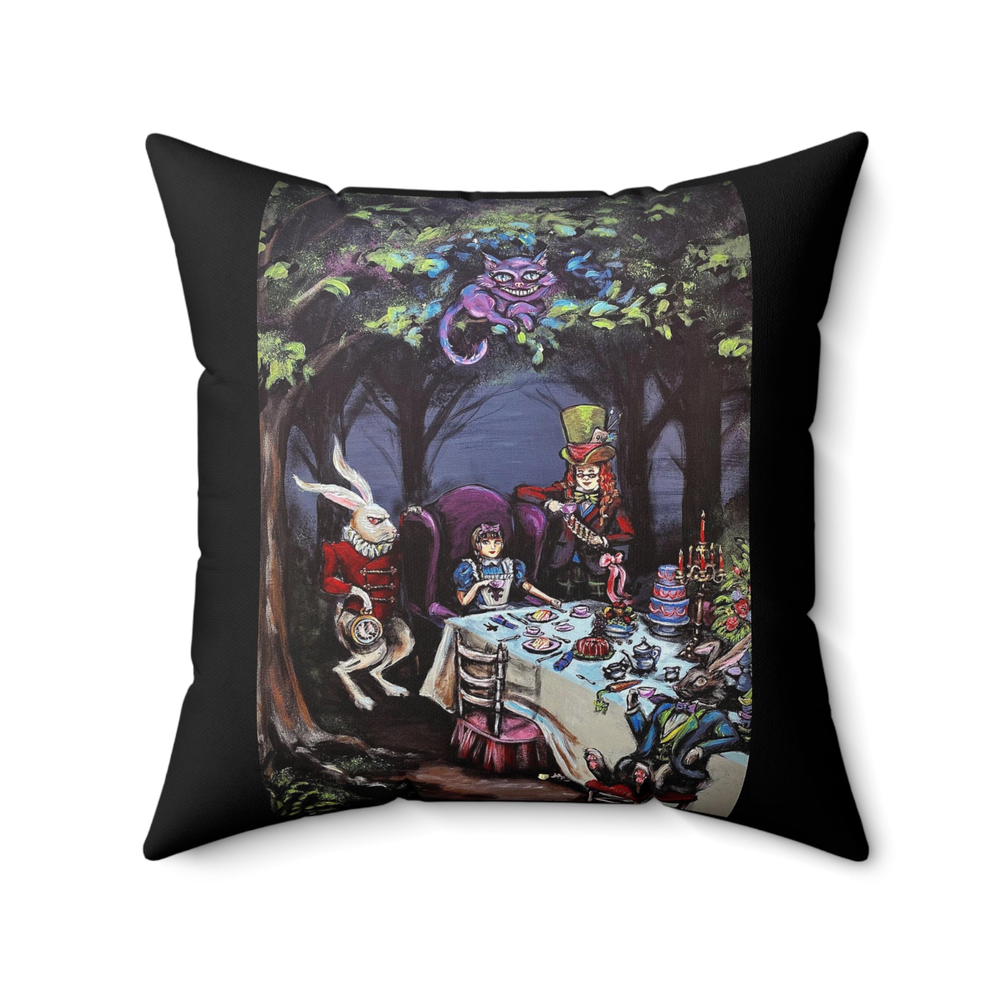 Richard-Lael Lillard's "Mad Hatter's Tea Party" Square Gallery Pillow