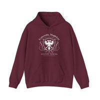 University Magickus White School Emblem Unisex Heavy Blend™ Hoodie