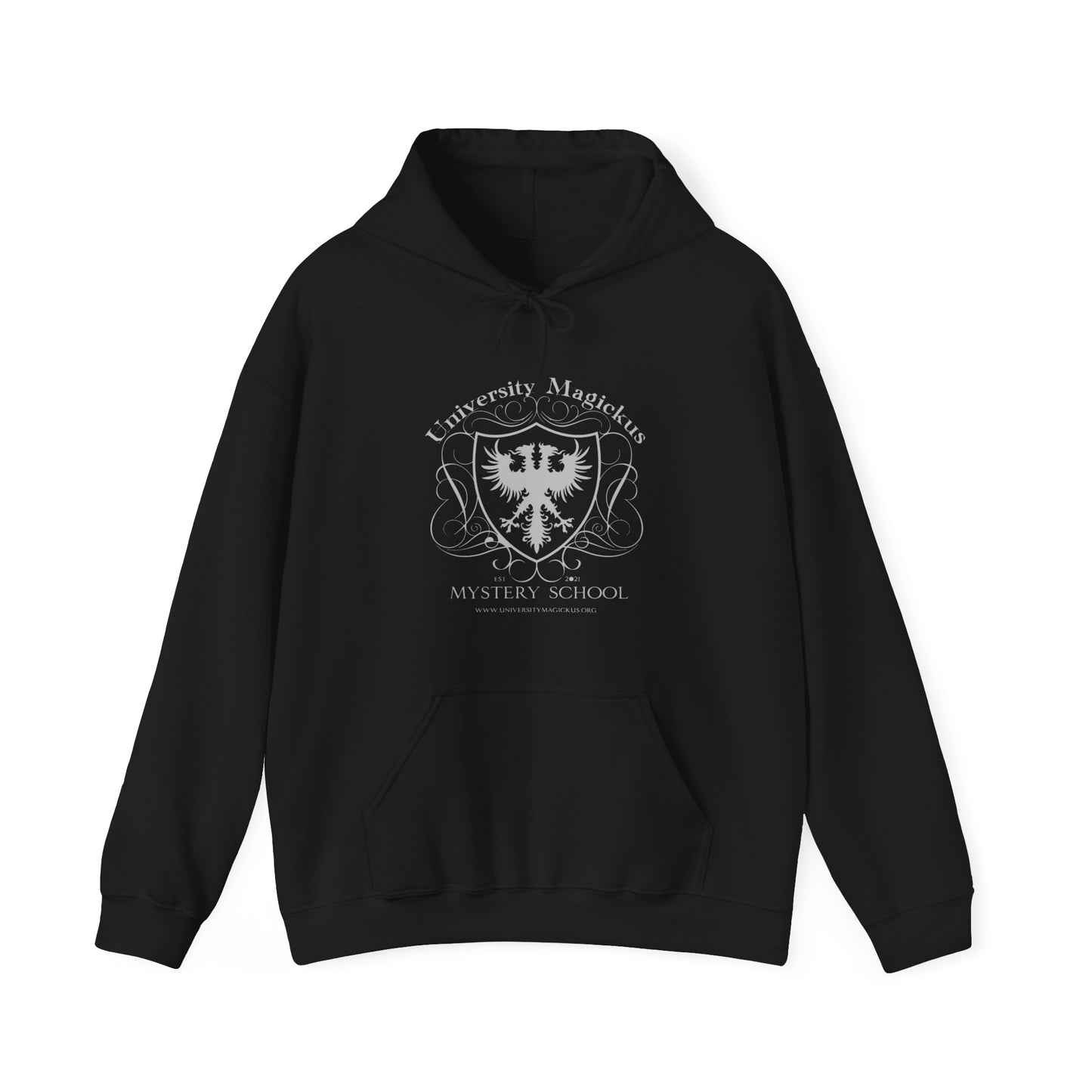 University Magickus Silver School Emblem Unisex Heavy Blend™ Hoodie