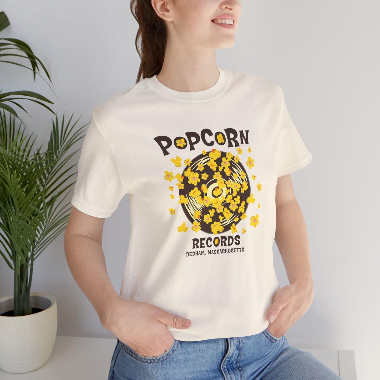 Popcorn Records Unisex Jersey Short Sleeve Tee