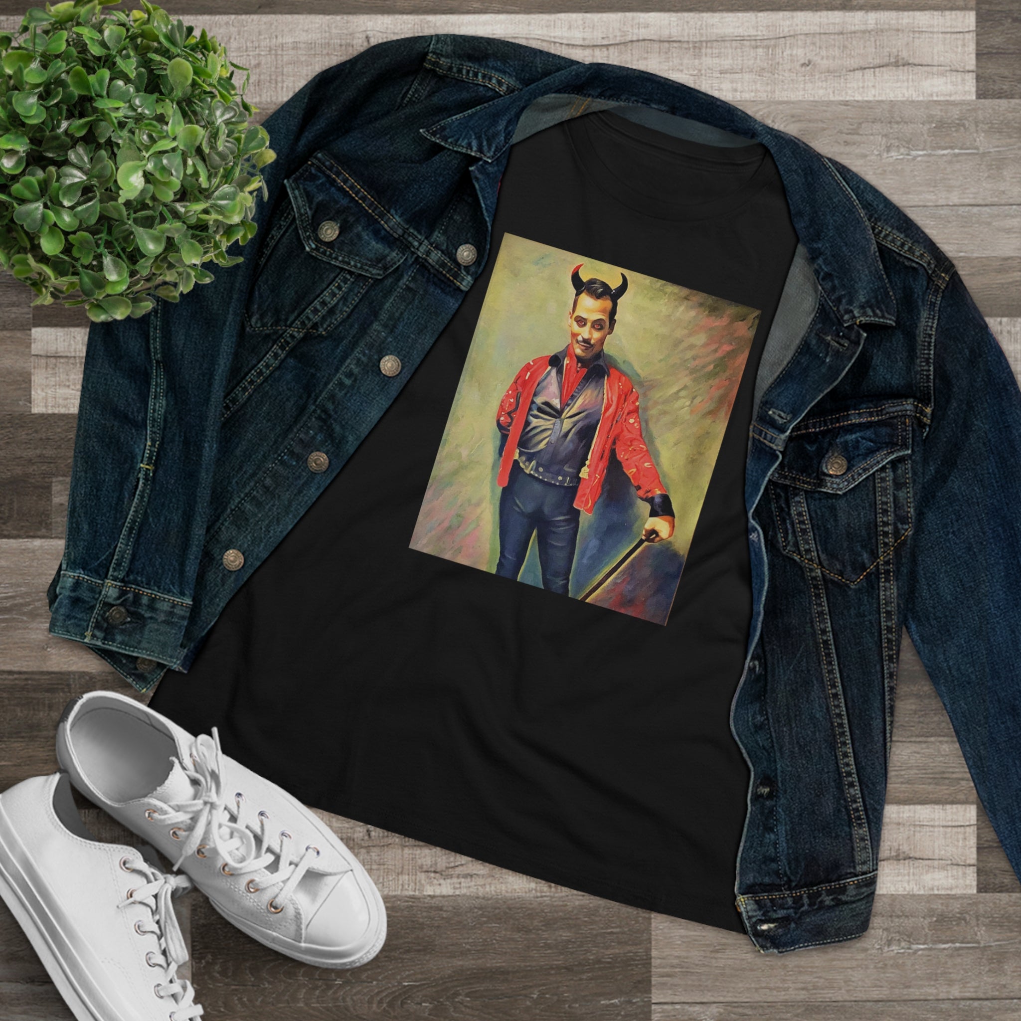 Scared & Alone "You Little Devil" by Richard-Lael Lillard Women's Premium Gallery Tee