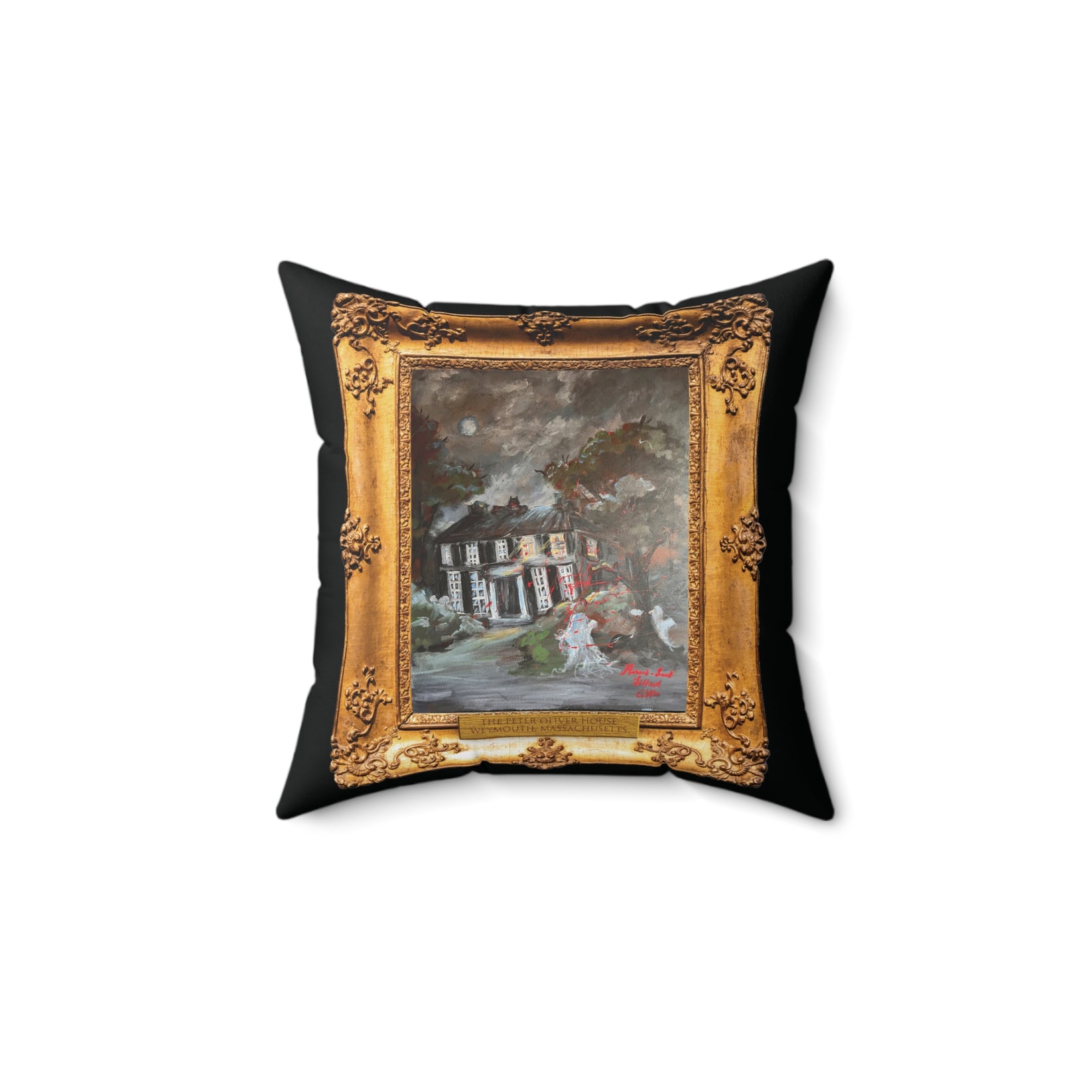 RichardLael Lillard "The Peter Oliver House" Gallery Square Pillow Mystery Control