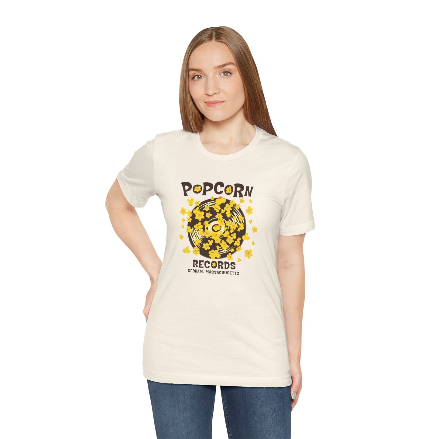 Popcorn Records Unisex Jersey Short Sleeve Tee