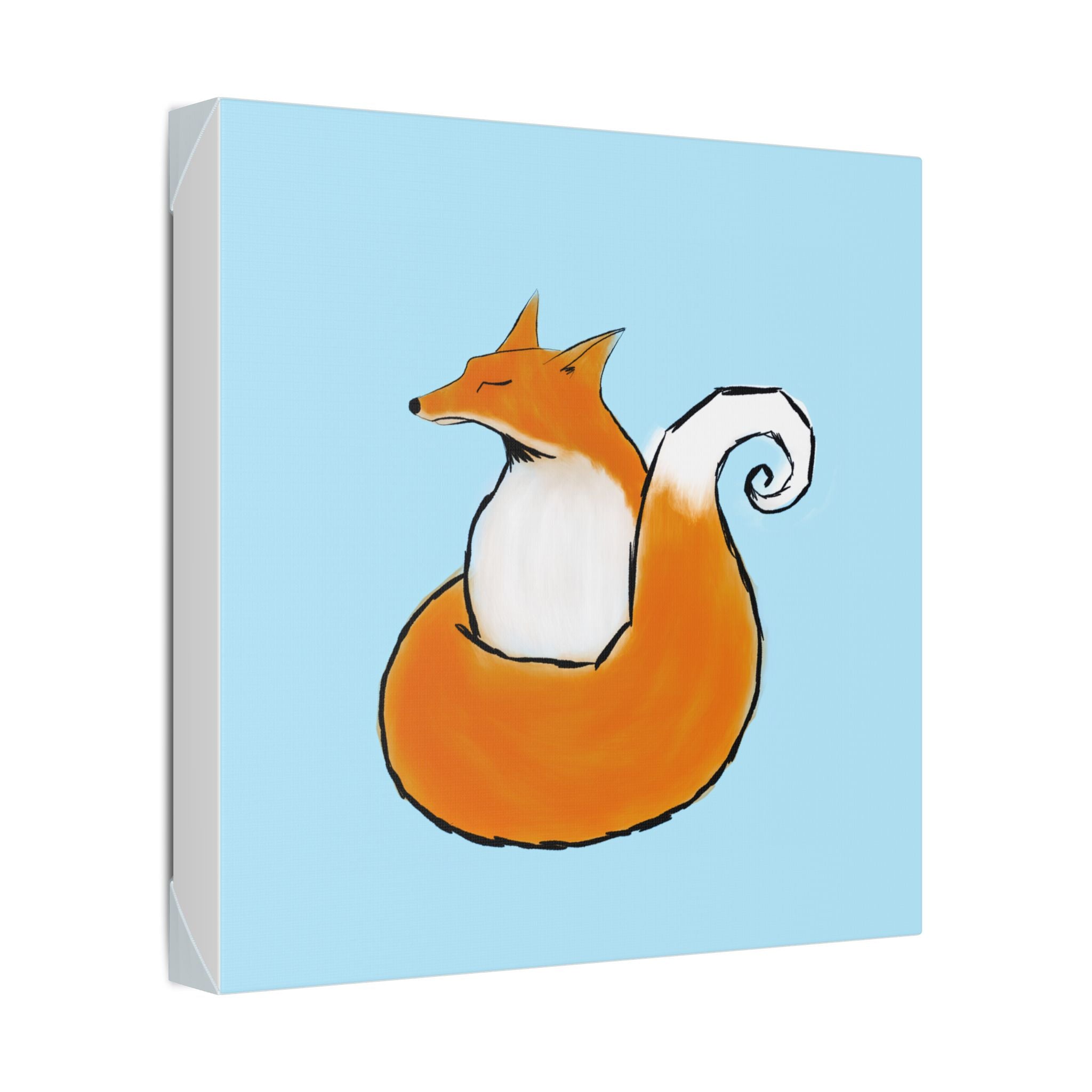 Kavik Fox Print on Square Canvas
