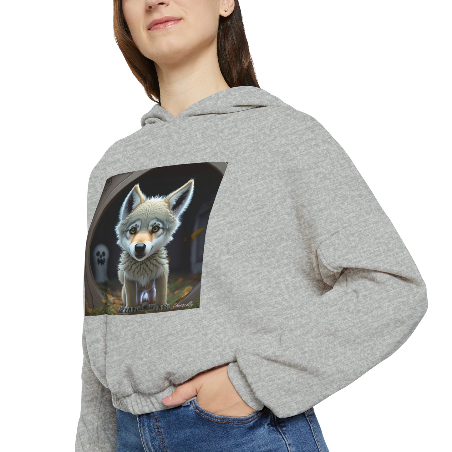 Are You There, Ghost? It's Me, Wolf Women's Cinched Bottom Hoodie