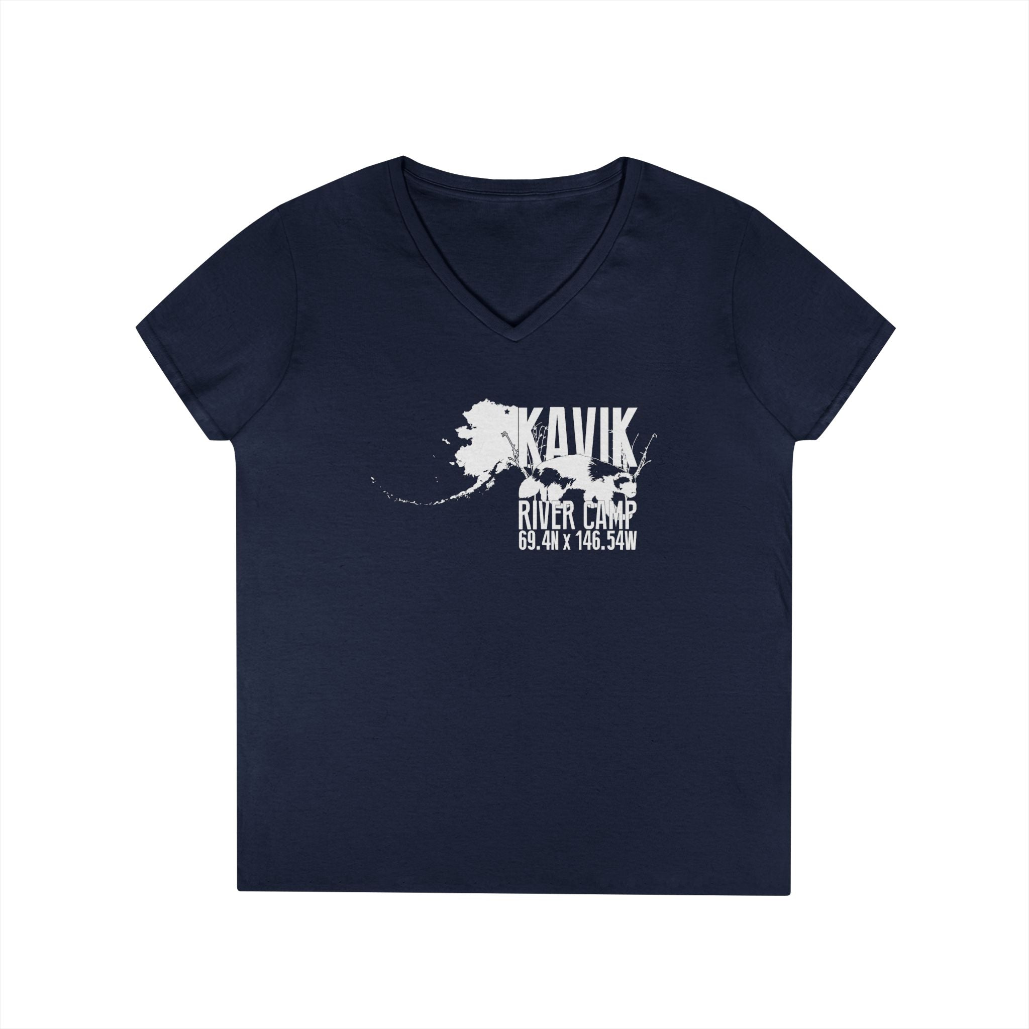 Sue's Kavik Logo Ladies' V-Neck T-Shirt