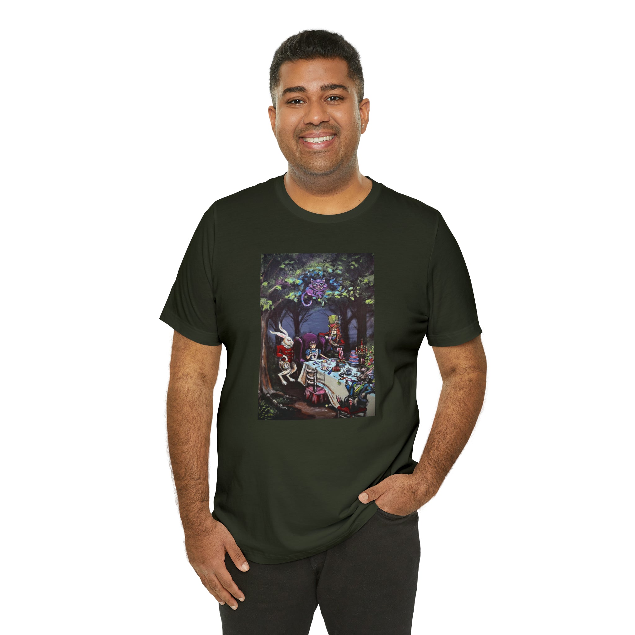 Scared & Alone Richard Lael's "Mad Hatter's Tea Party" Unisex Gallery Tee