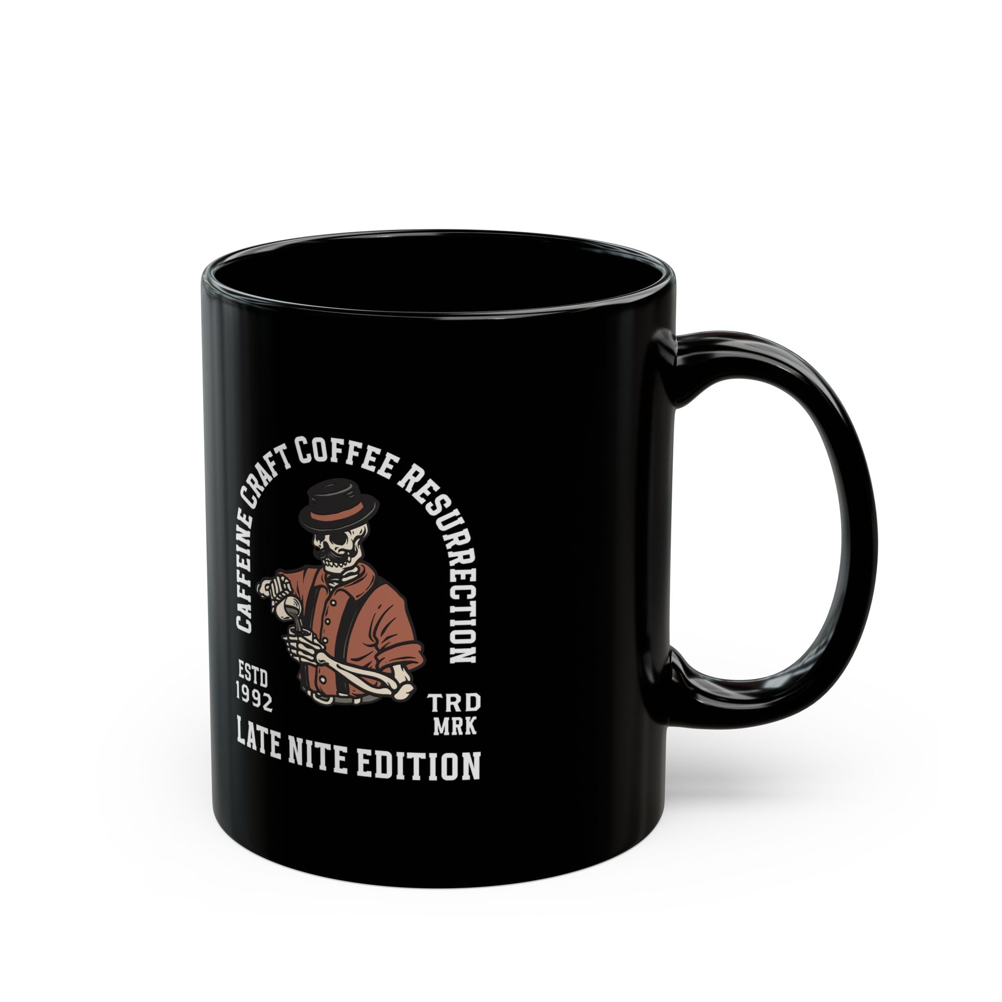 Caffeine Craft Coffee Resurrection 11oz Black Mug