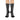 University Magickus "Double Dragon" Cushioned Crew Socks in Black/White