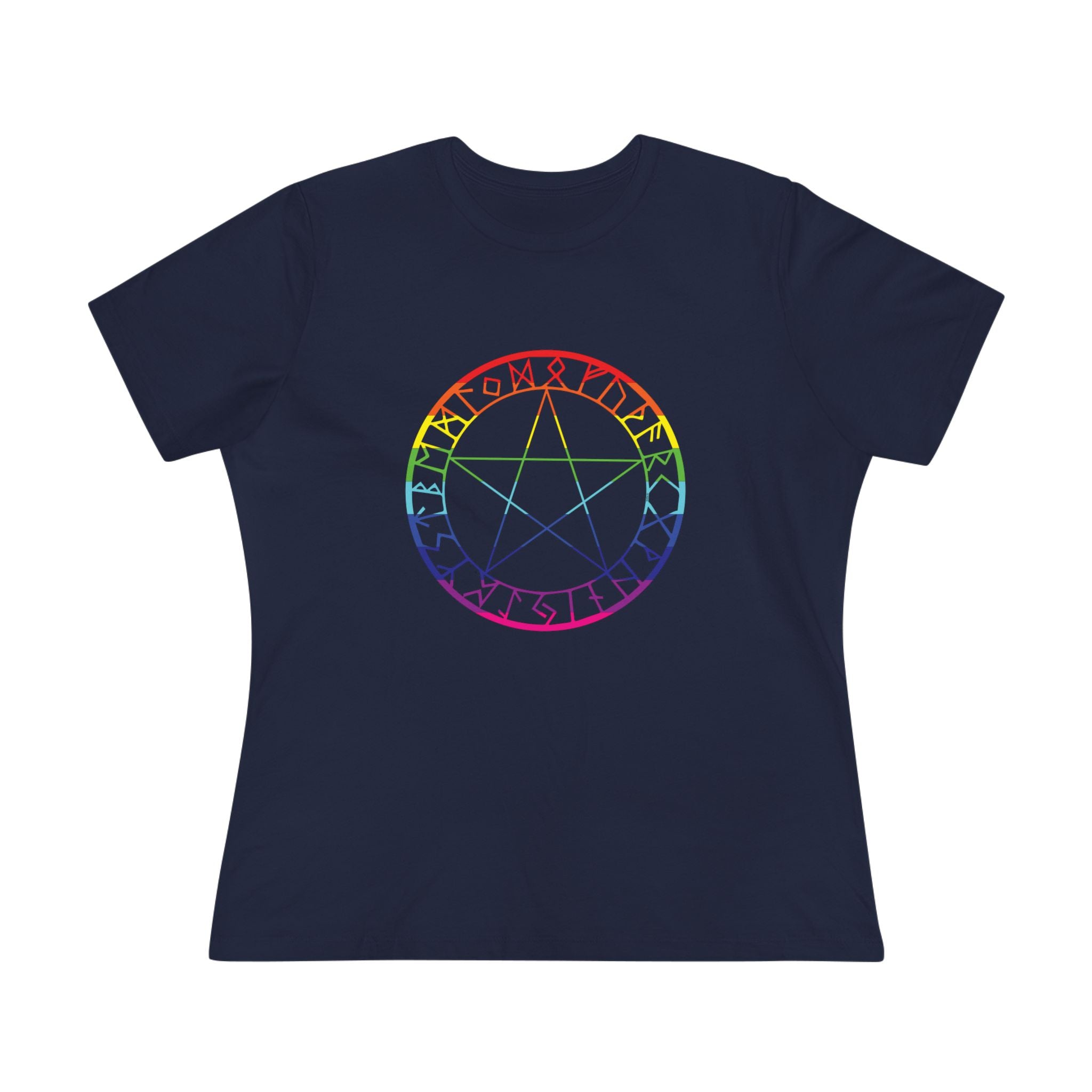 Spellcaster Casual Fit Women's Tee - Rainbow Witch