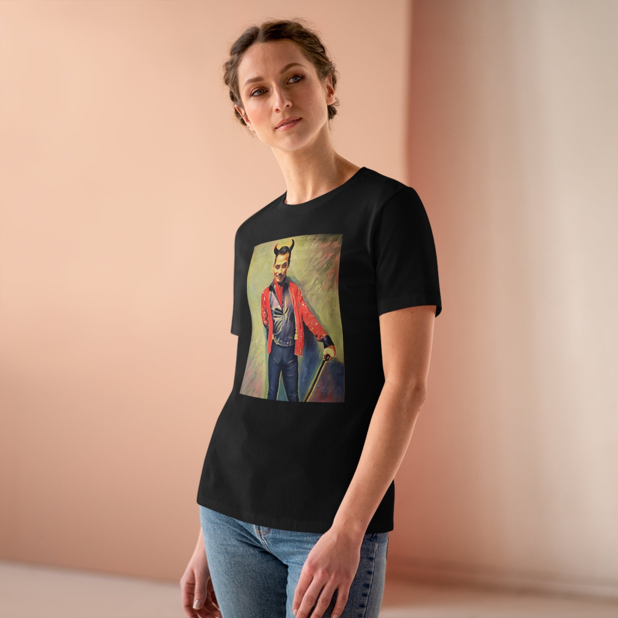 Scared & Alone "You Little Devil" by Richard-Lael Lillard Women's Premium Gallery Tee