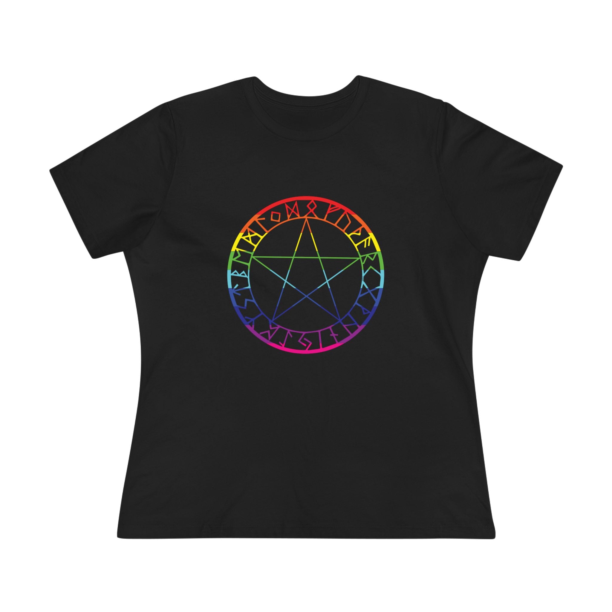 Spellcaster Casual Fit Women's Tee - Rainbow Witch