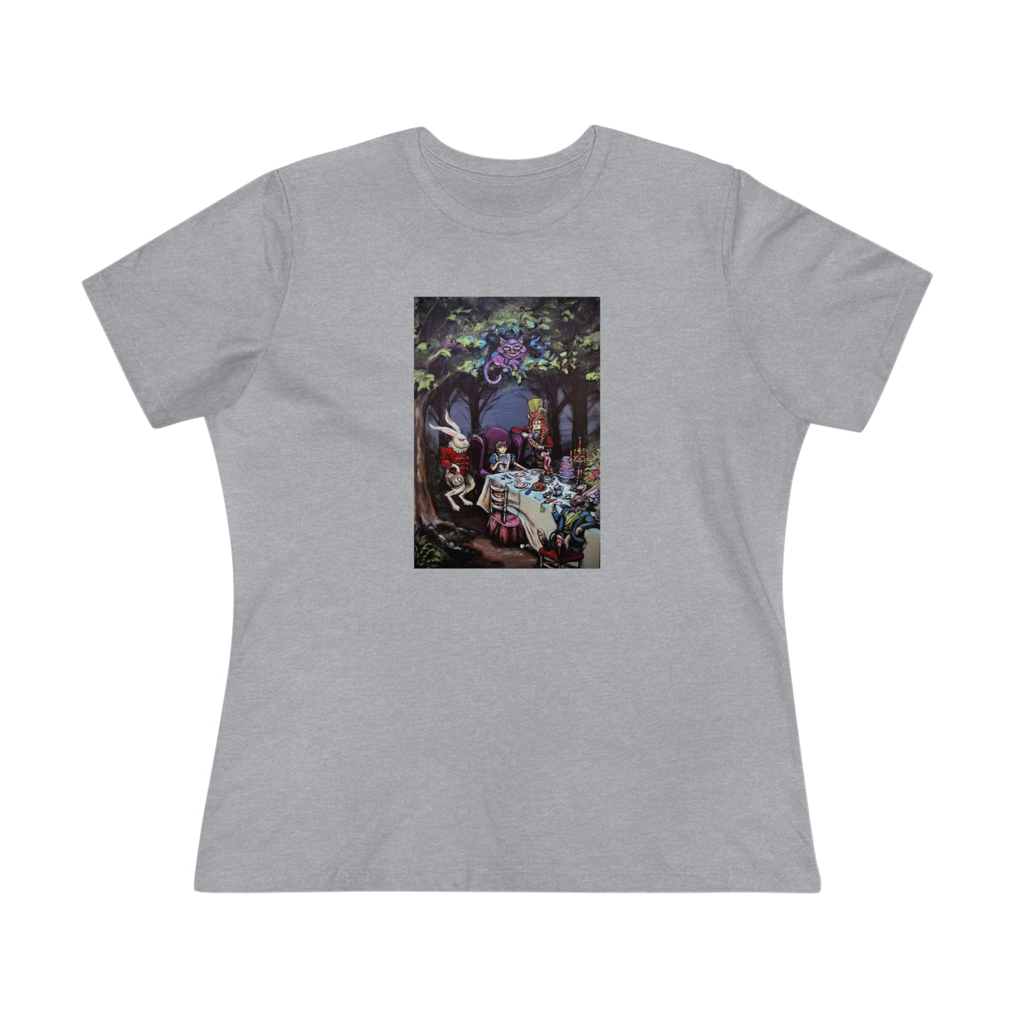 Scared & Alone "Mad Hatter's Tea Party" by Richard-Lael Lillard Women's Premium Gallery Tee