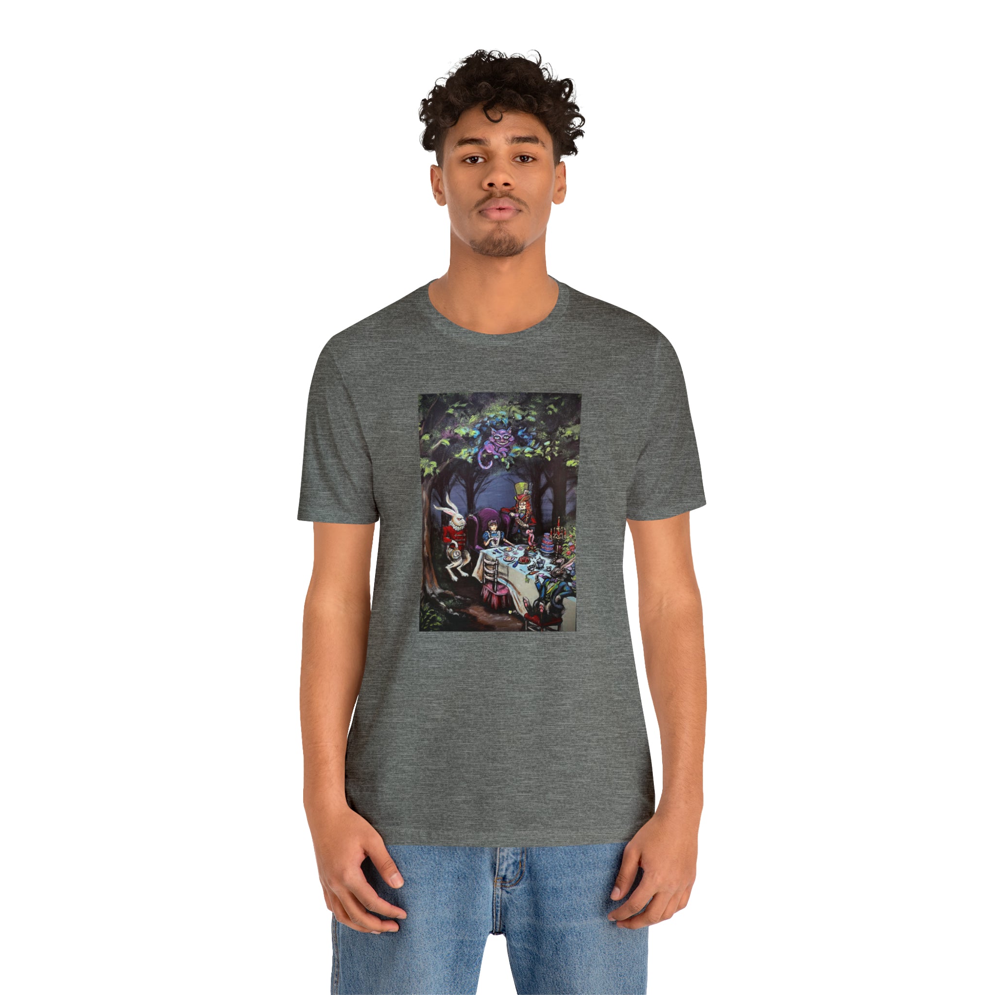 Scared & Alone Richard Lael's "Mad Hatter's Tea Party" Unisex Gallery Tee