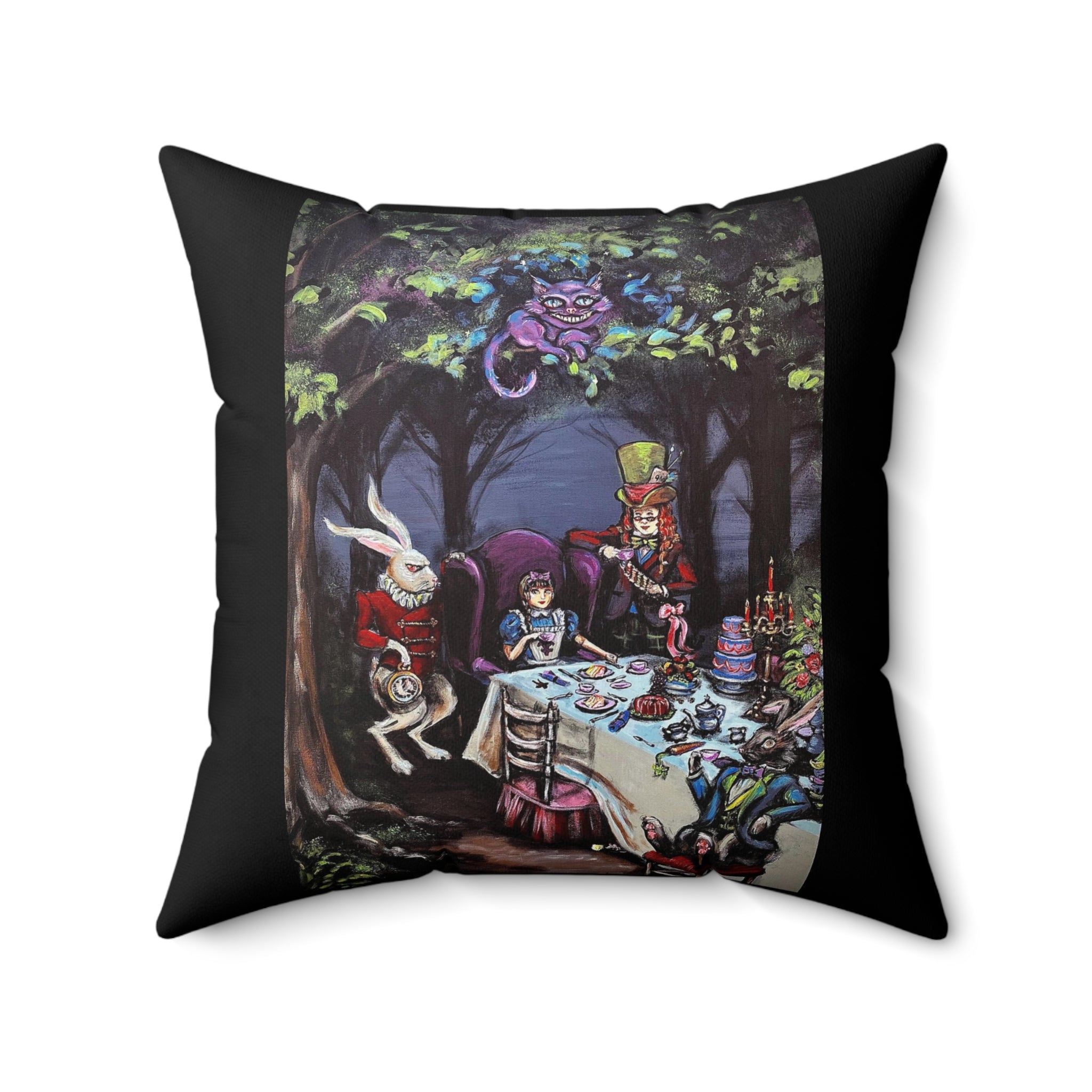 Richard-Lael Lillard's "Mad Hatter's Tea Party" Square Gallery Pillow