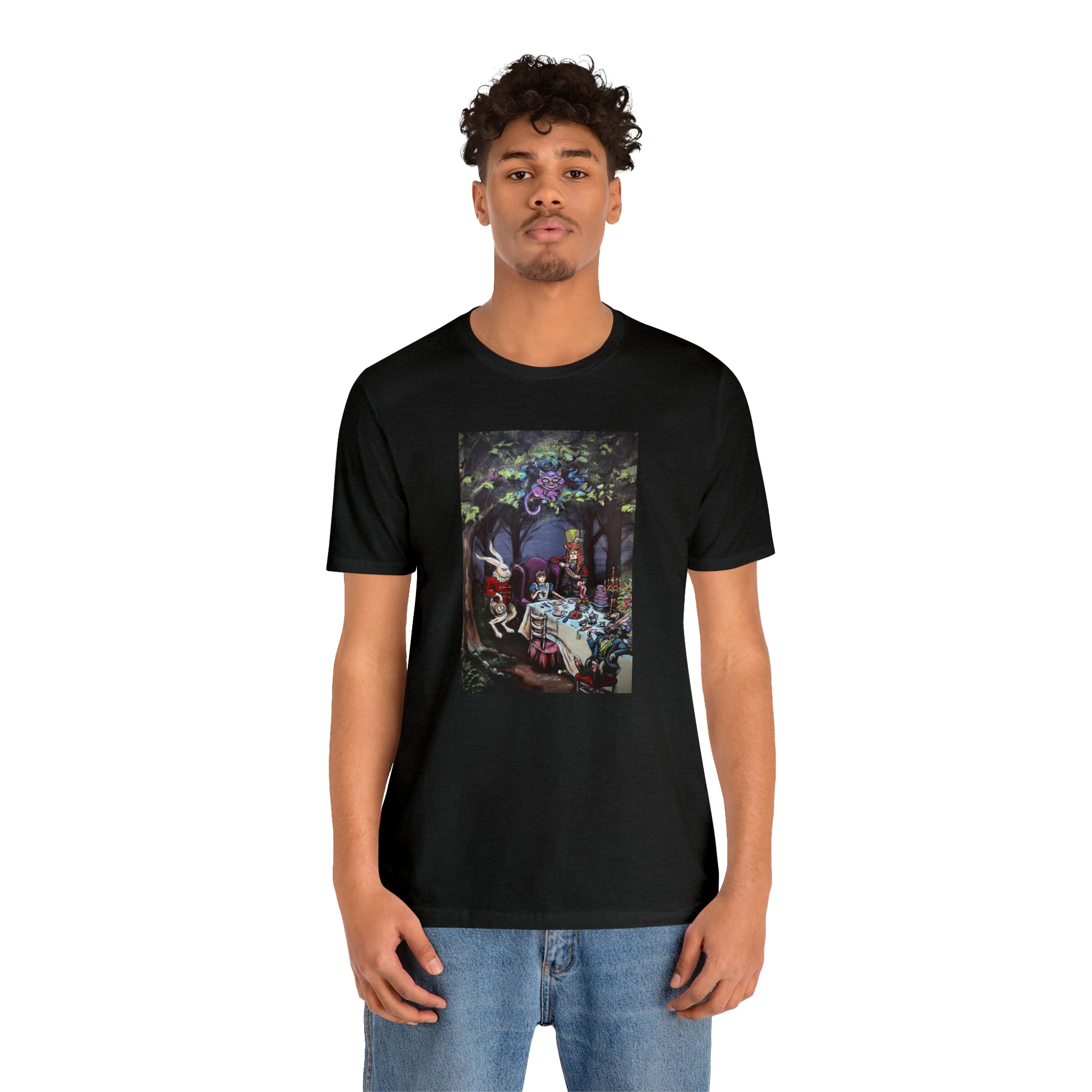 Scared & Alone Richard Lael's "Mad Hatter's Tea Party" Unisex Gallery Tee
