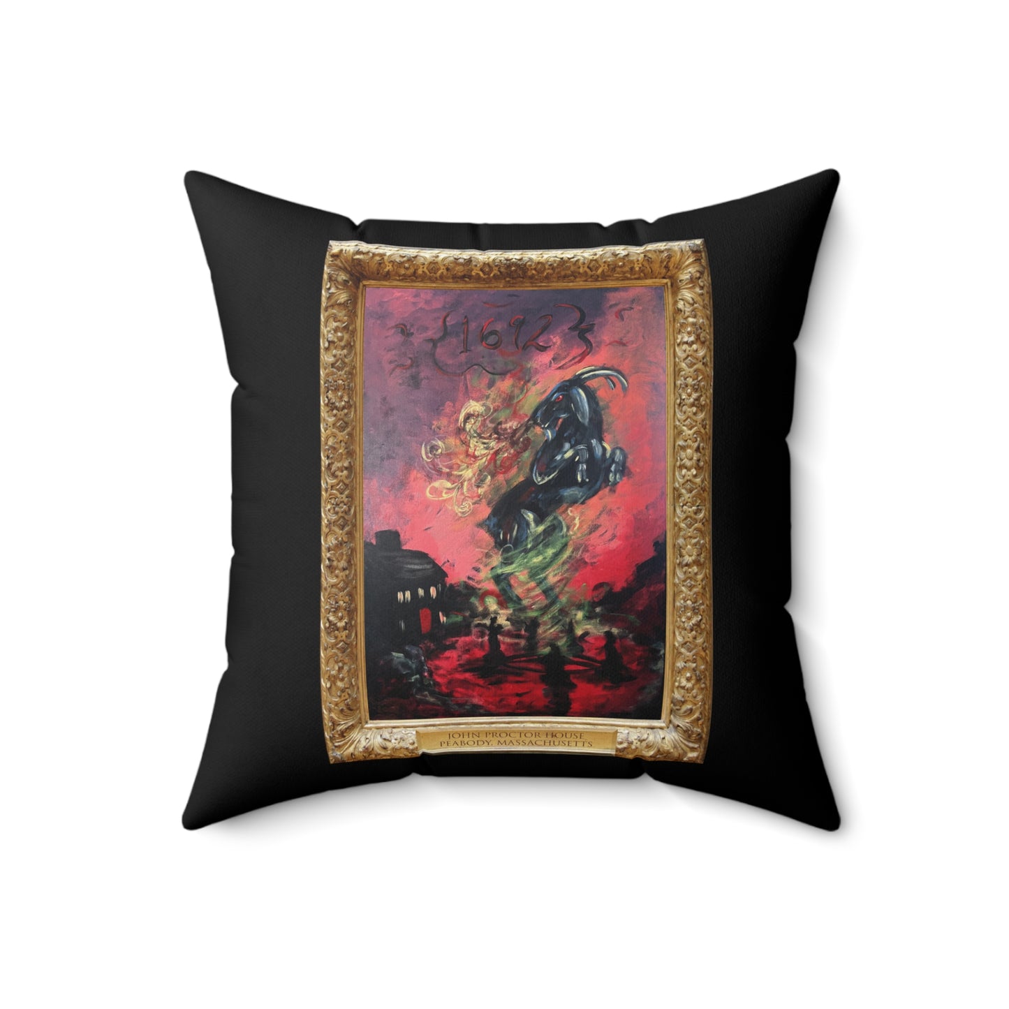 Scared & Alone Richard-Lael's "The Proctor House" Gallery Cloth Square Pillow