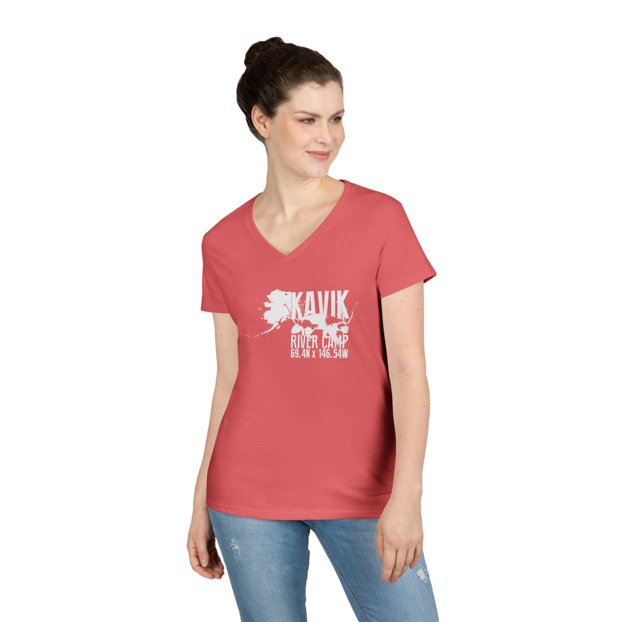 Sue's Kavik Logo Ladies' V-Neck T-Shirt