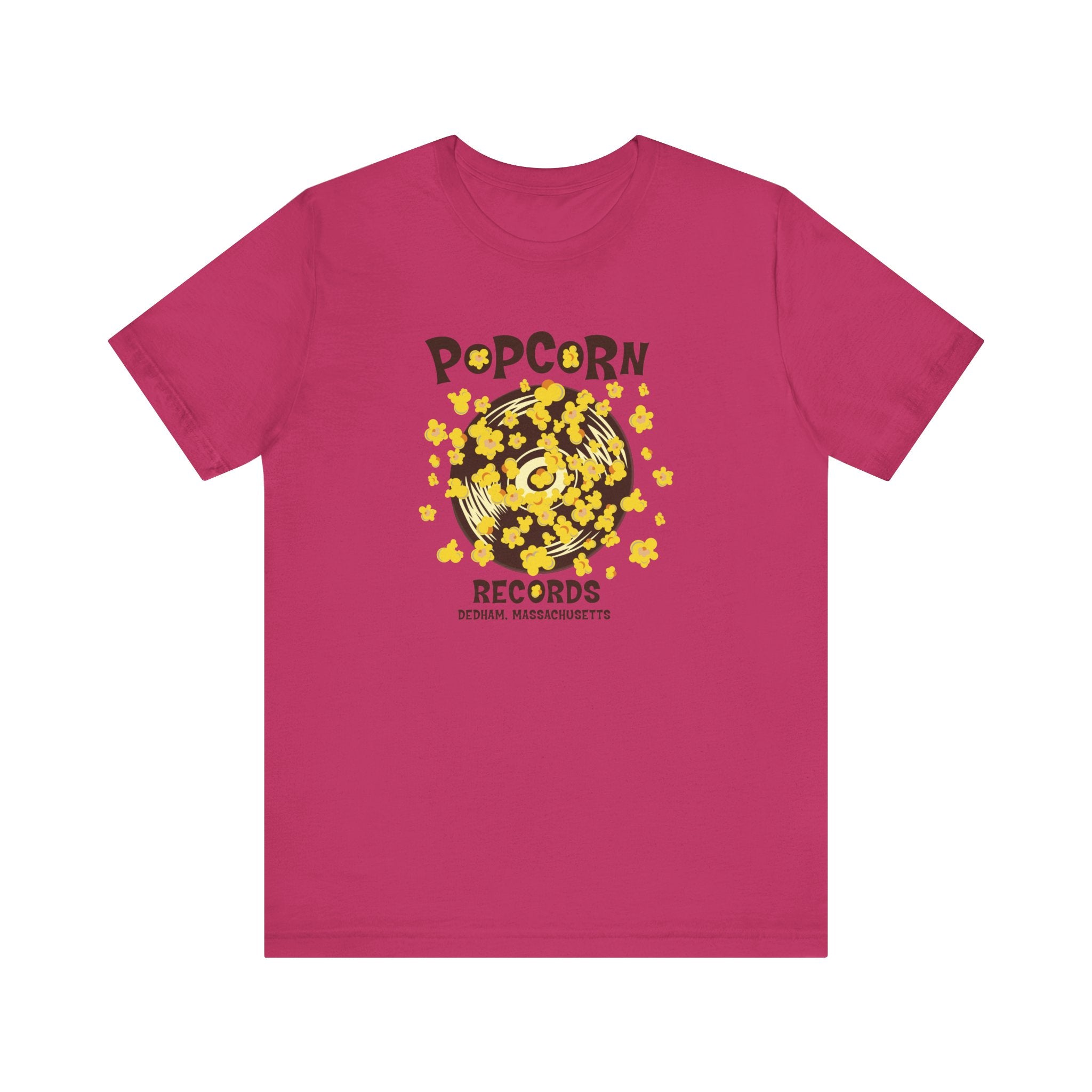 Popcorn Records Unisex Jersey Short Sleeve Tee