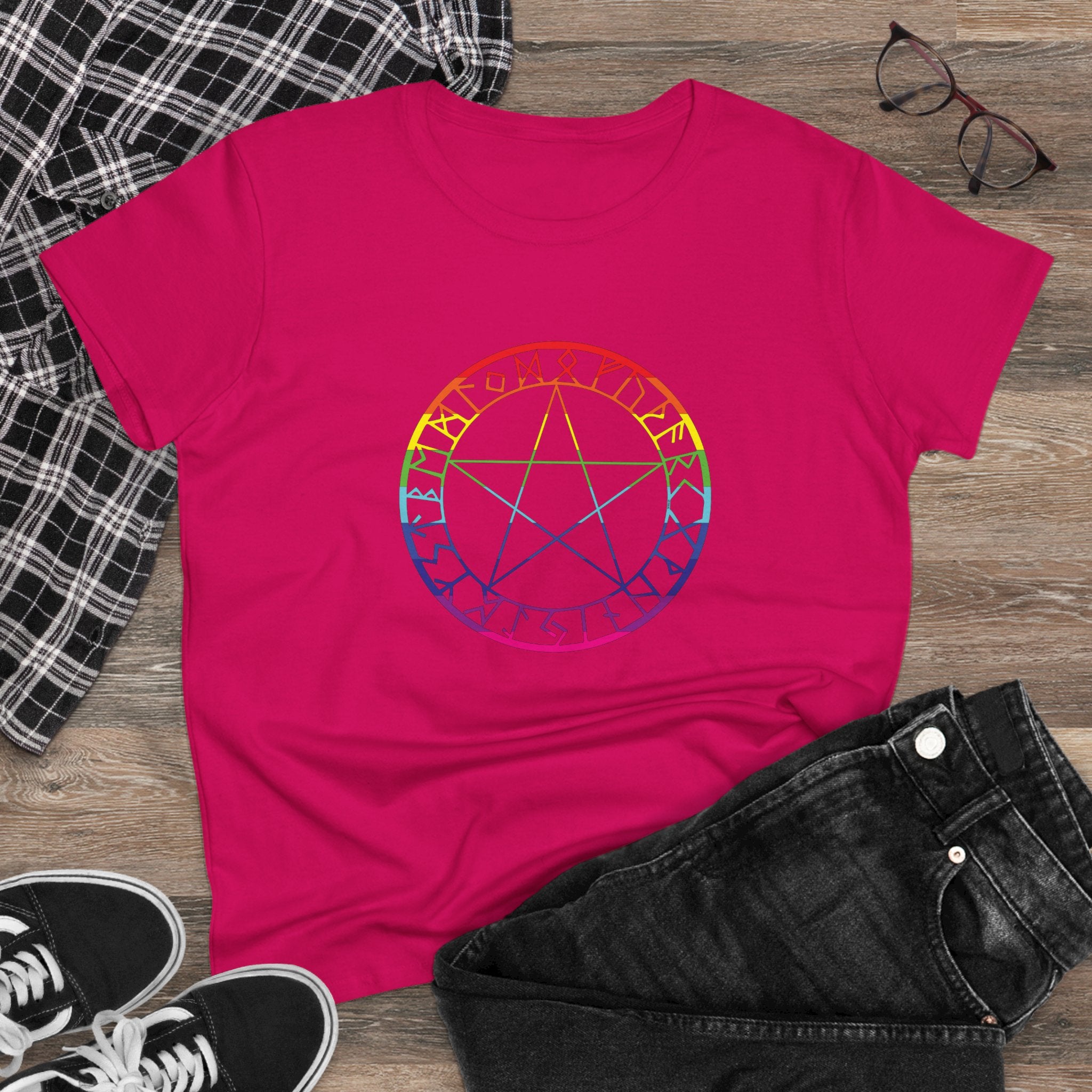 Spellcaster Women's Easy Tee - Rainbow Witch