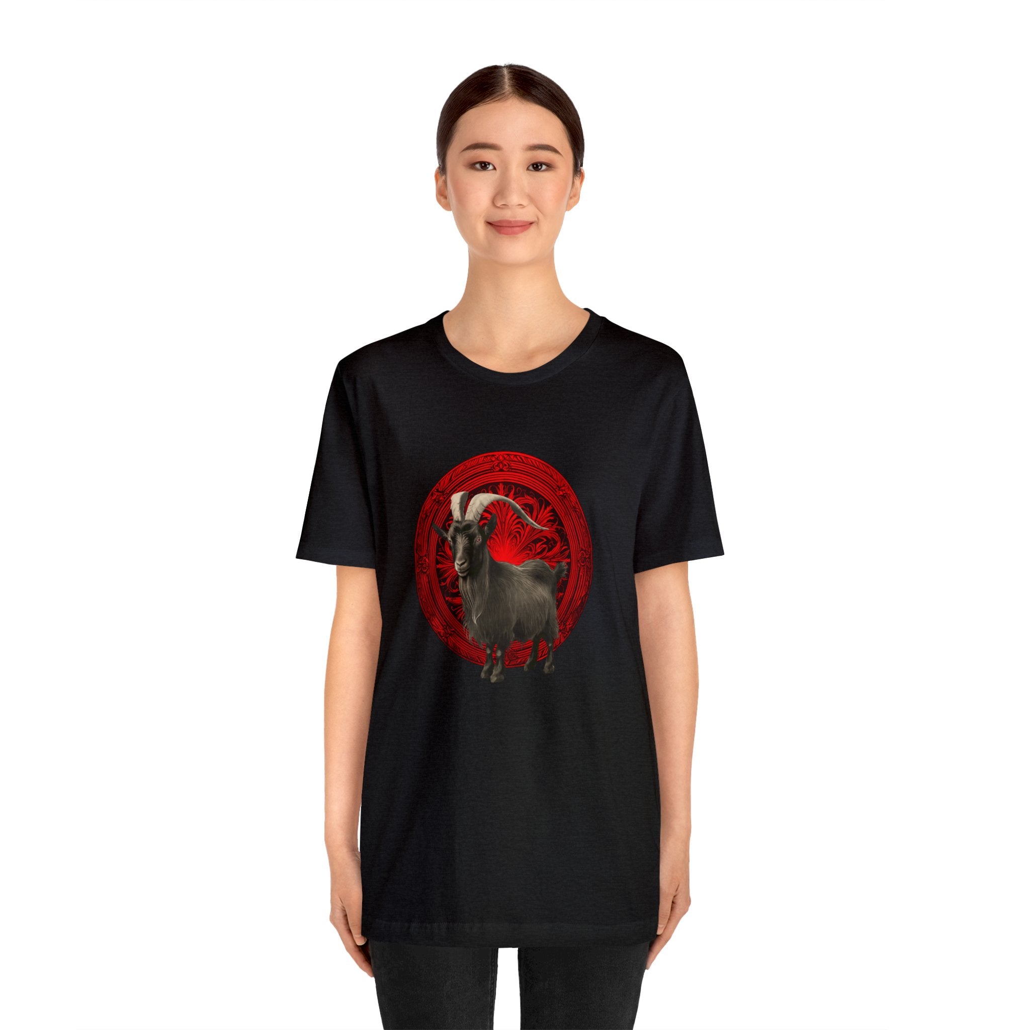 The Witch's Movie Coven "Movie Goat Red" Unisex Jersey Short Sleeve Tee