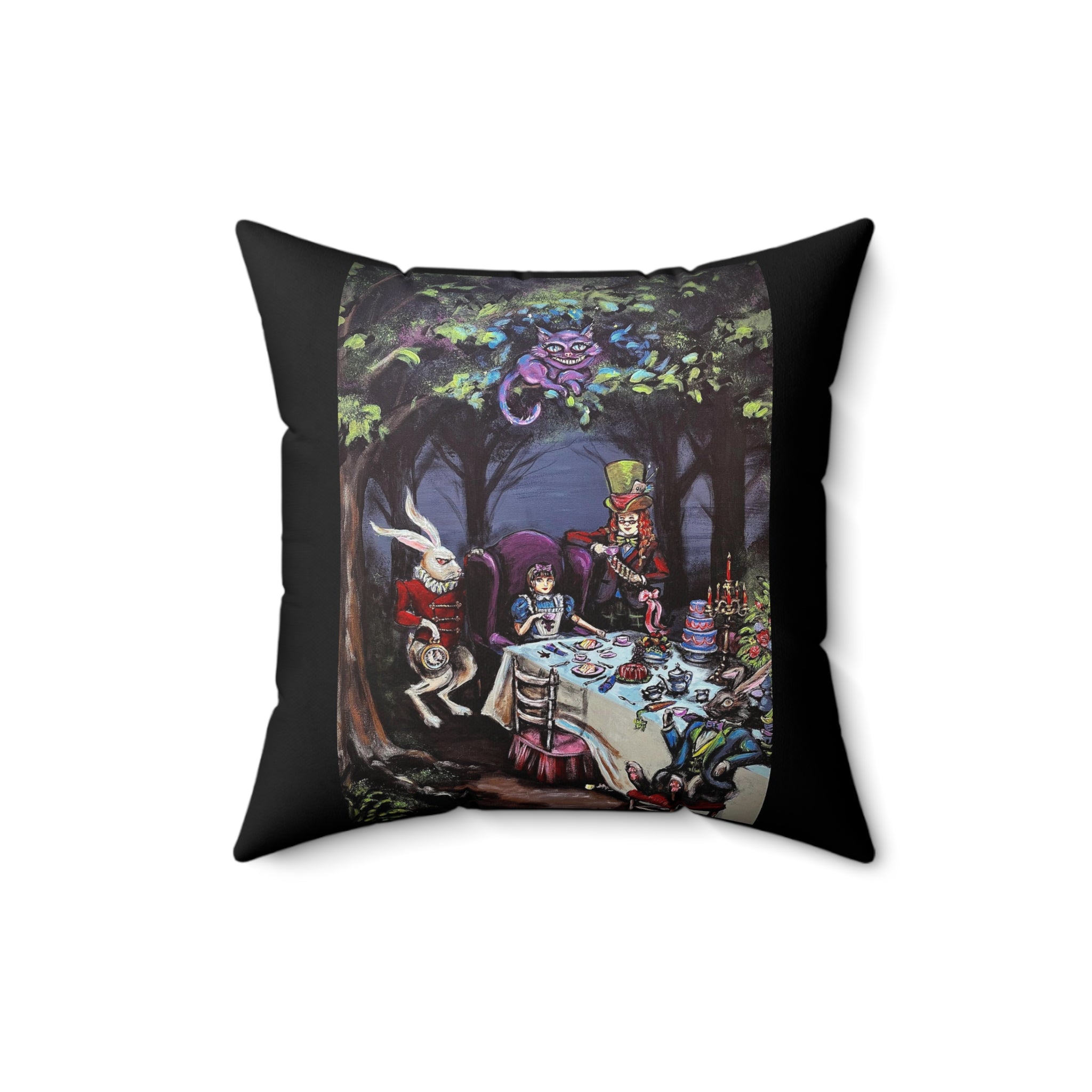 Richard-Lael Lillard's "Mad Hatter's Tea Party" Square Gallery Pillow