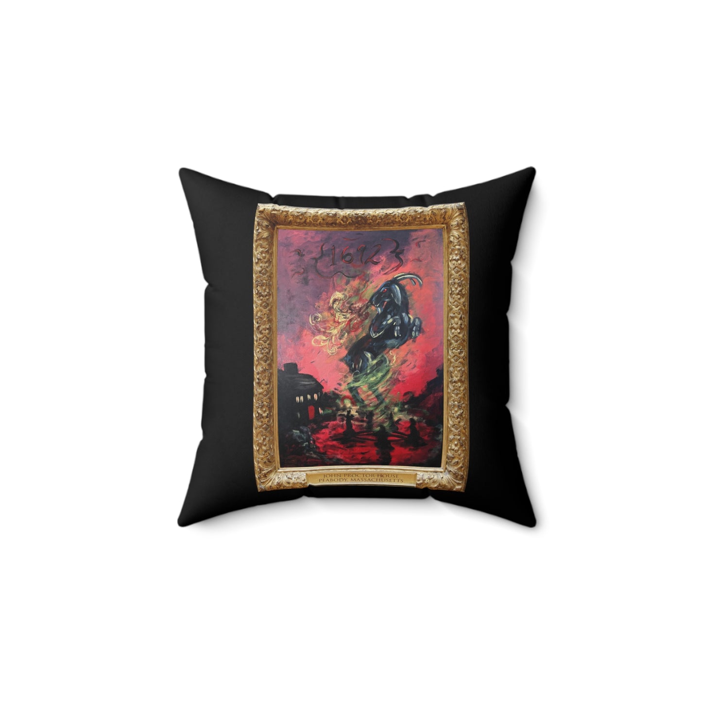 Scared & Alone Richard-Lael's "The Proctor House" Gallery Cloth Square Pillow