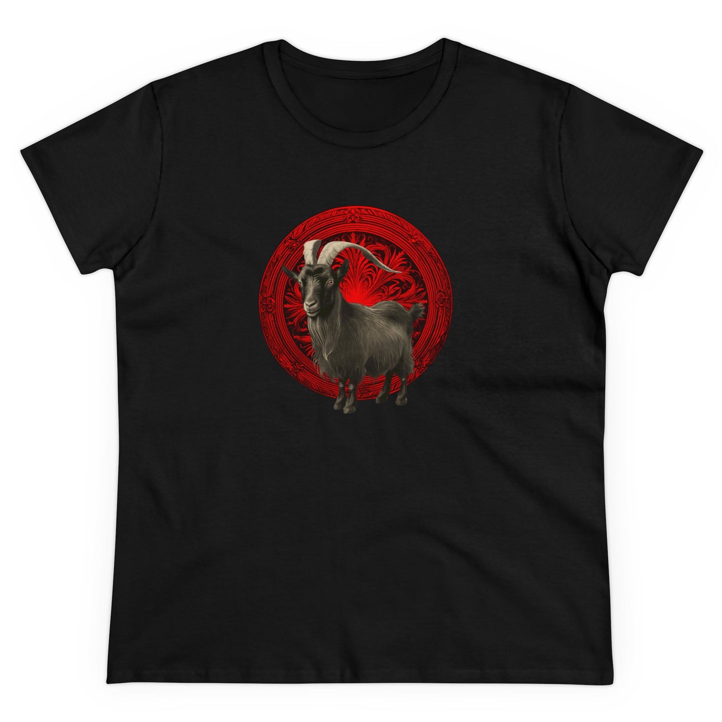 The Witch's Movie Coven "Movie Goat - Red" Women's Midweight Cotton Tee