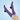 University Magickus "Double Dragon" Cushioned Crew Socks in Purple/White