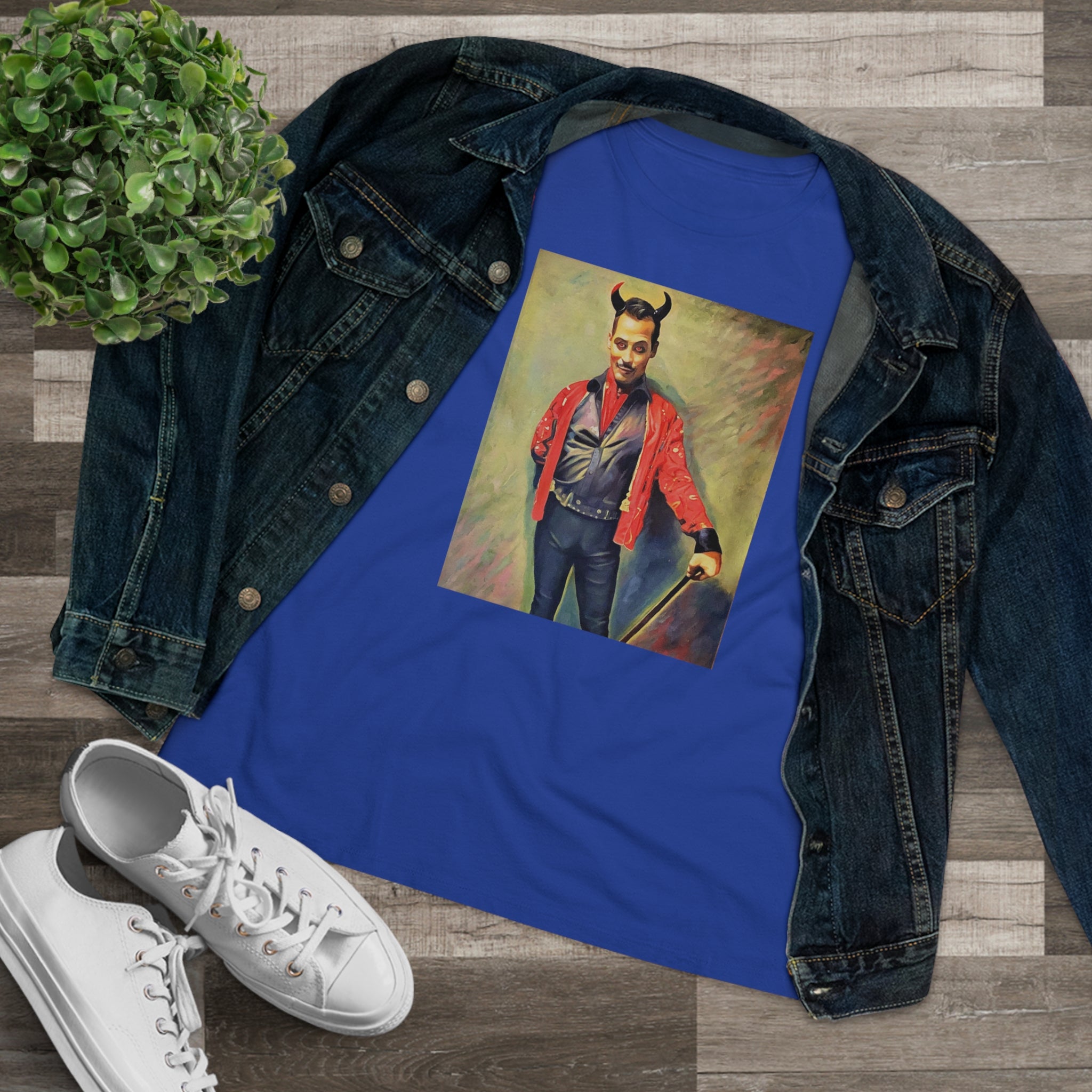 Scared & Alone "You Little Devil" by Richard-Lael Lillard Women's Premium Gallery Tee