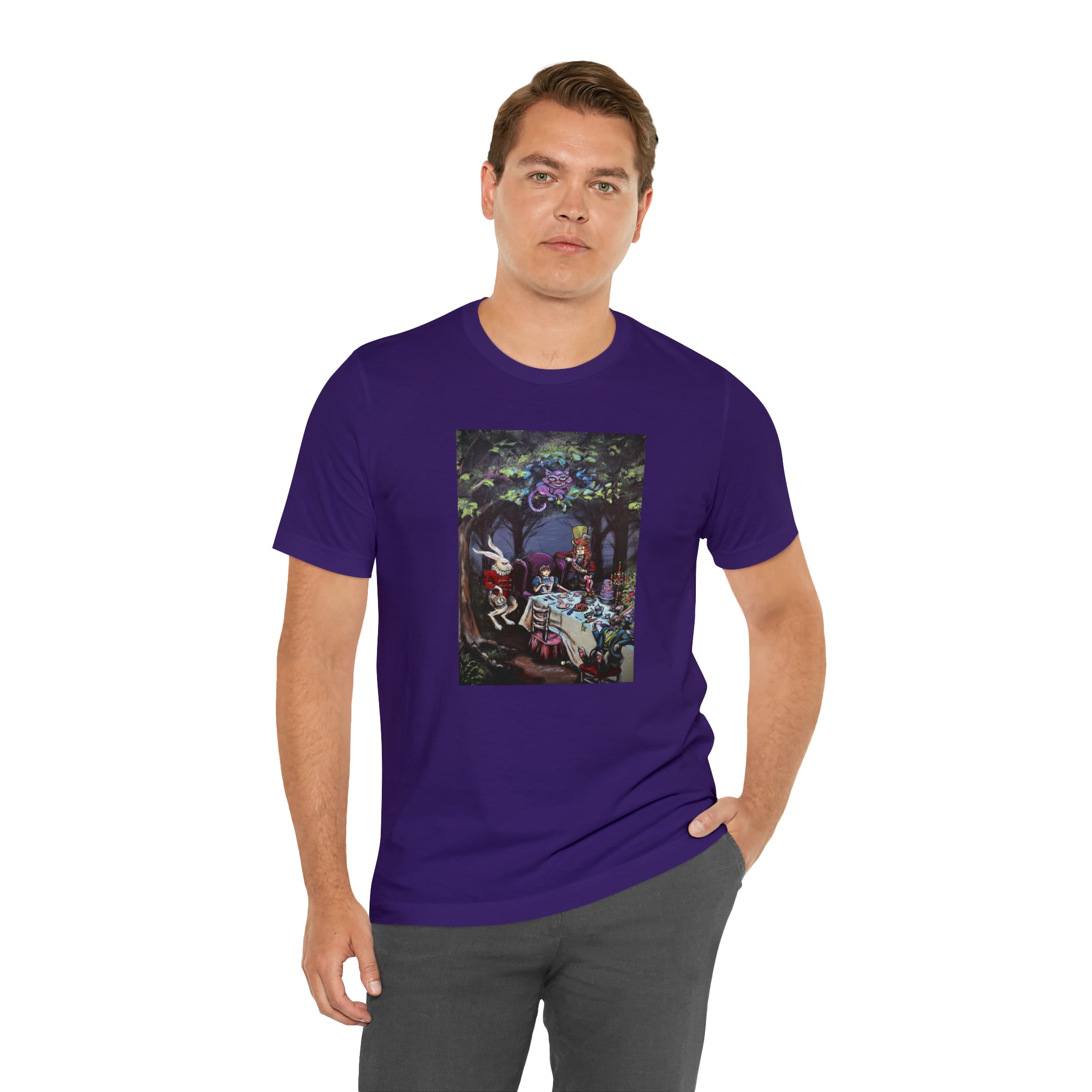 Scared & Alone Richard Lael's "Mad Hatter's Tea Party" Unisex Gallery Tee